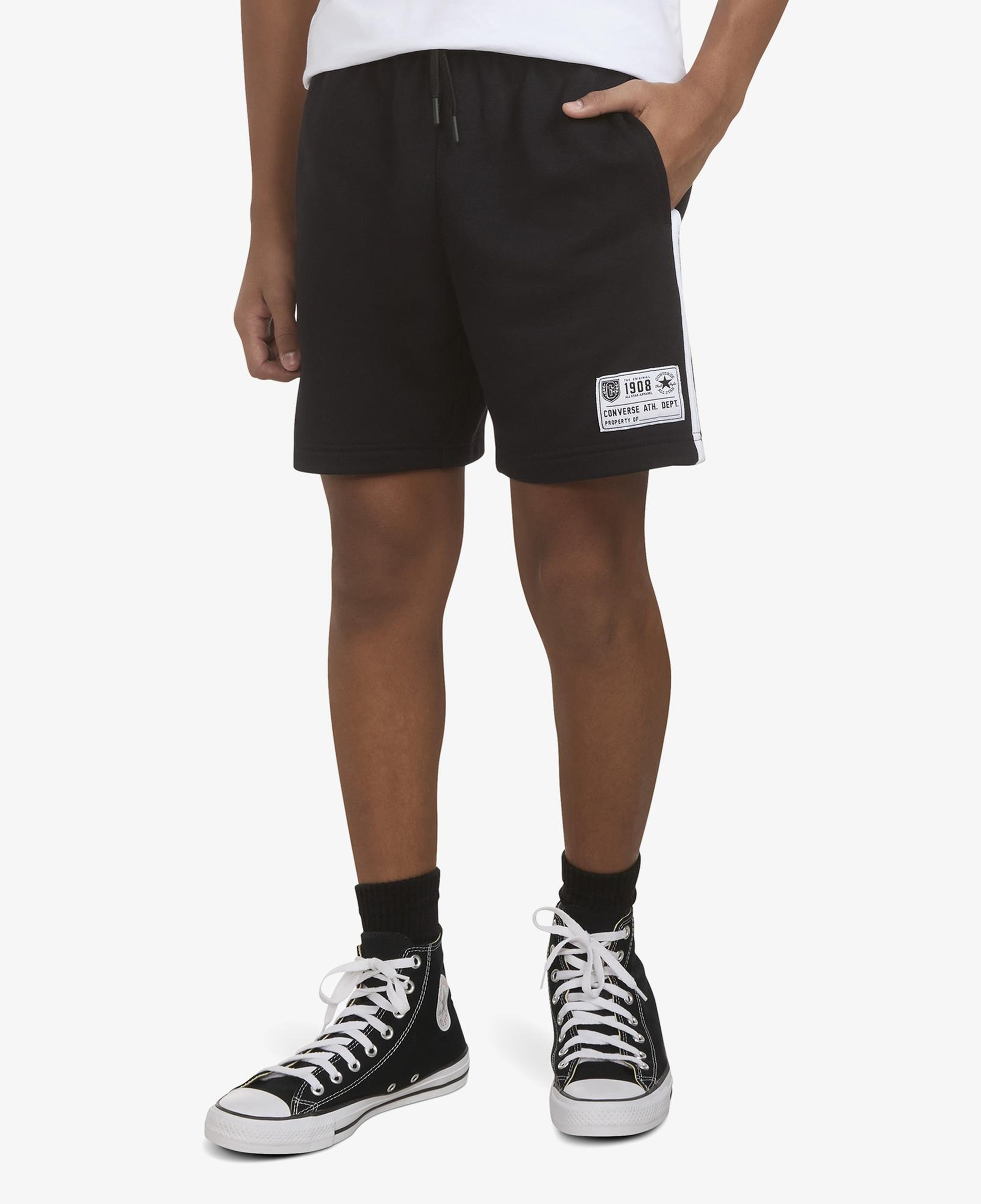 Converse Side Stripe Retro Çocuk Siyah Şort