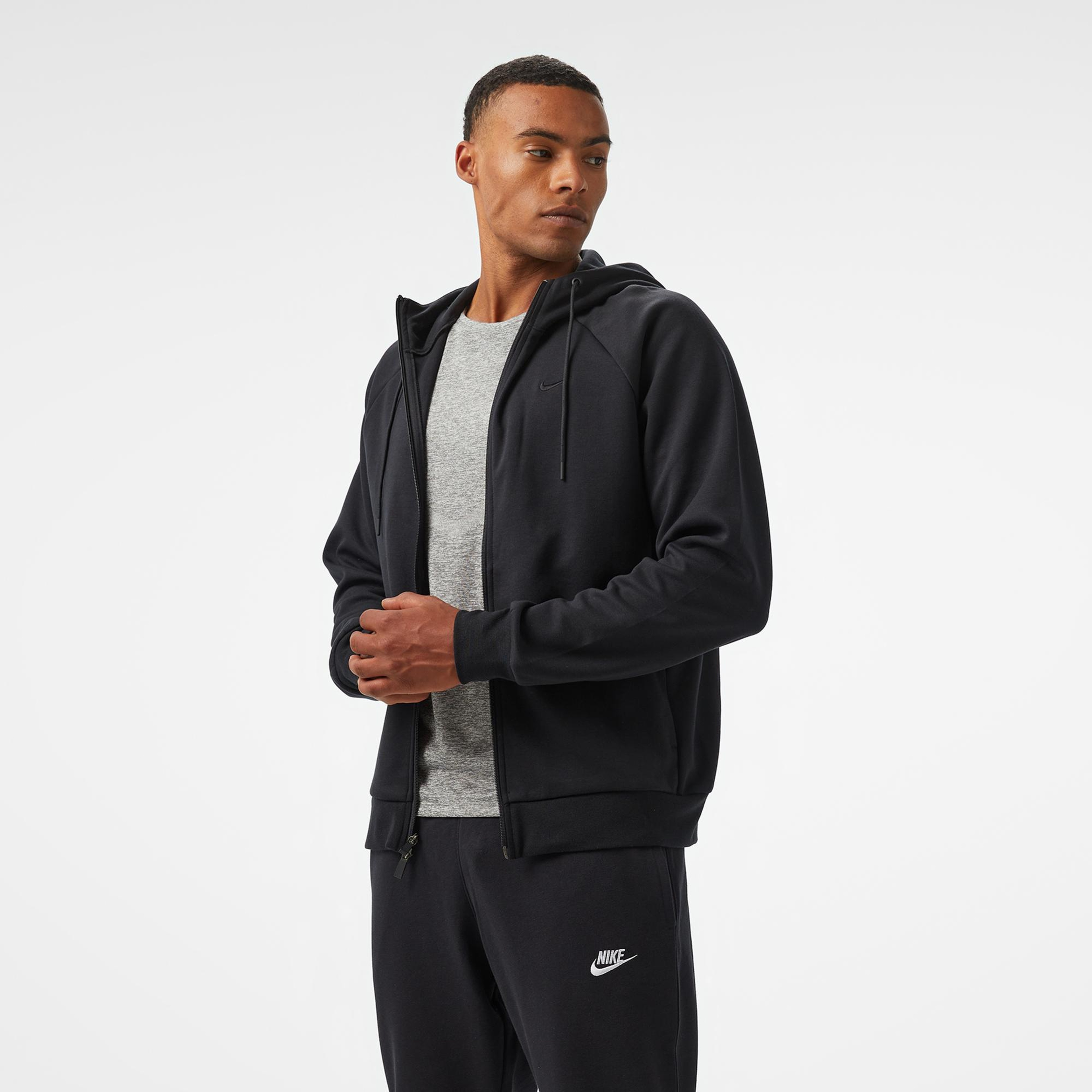 Nike Dri-Fit Primary Fleece Erkek Siyah Hoodie
