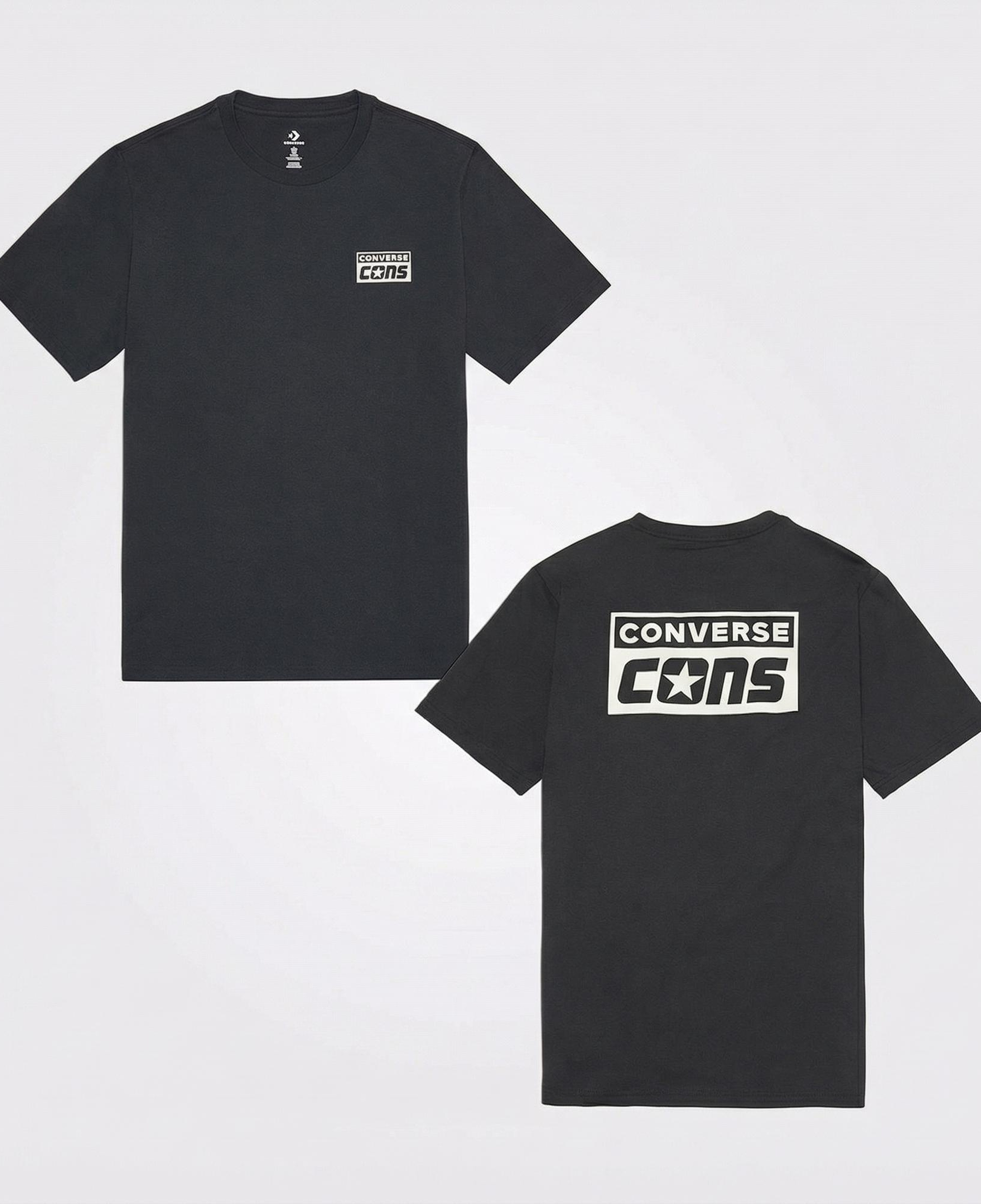 Converse Grafik Baskılı Erkek Siyah T-Shirt