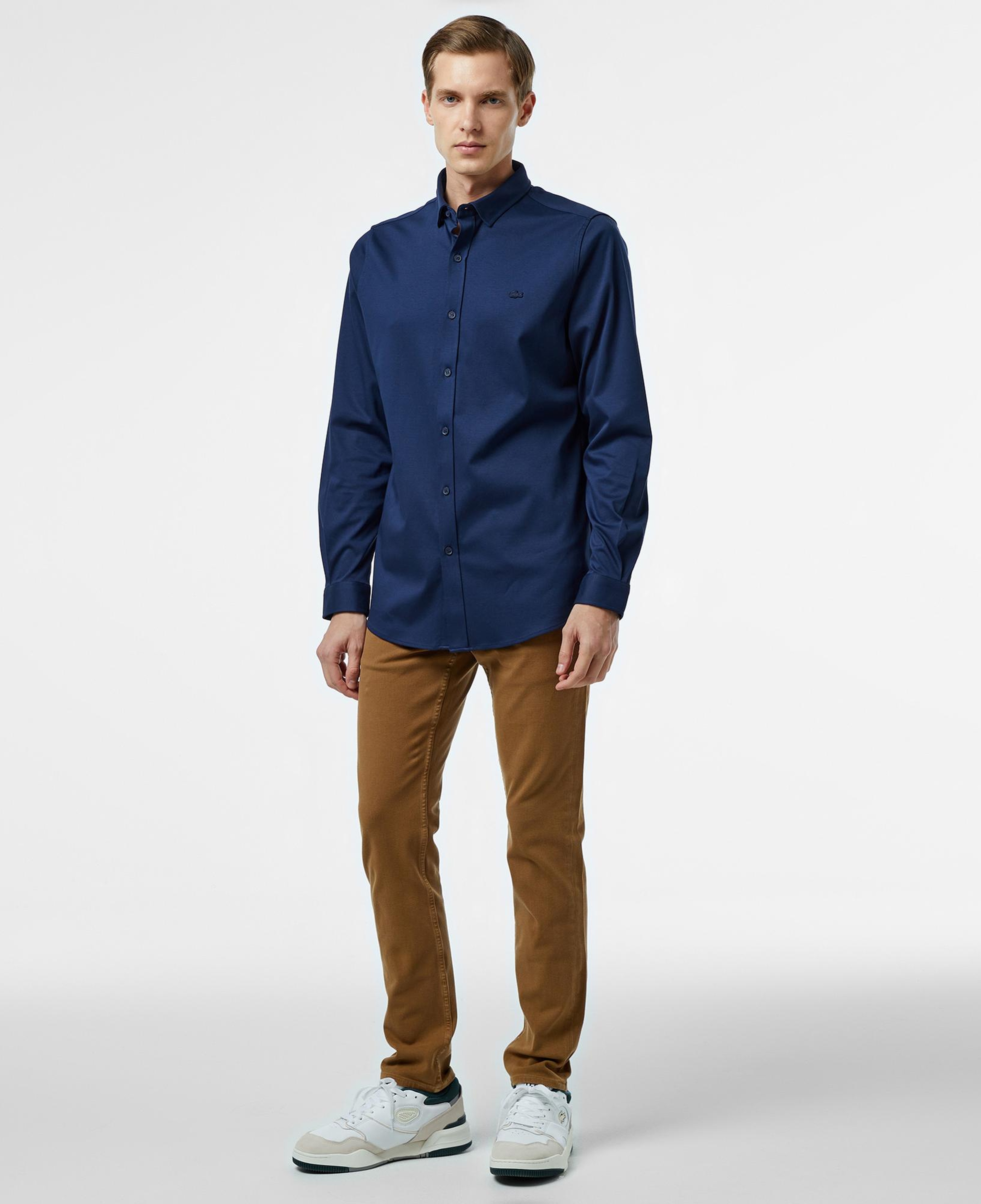 Lacoste Erkek Slim Fit Lacivert Gömlek