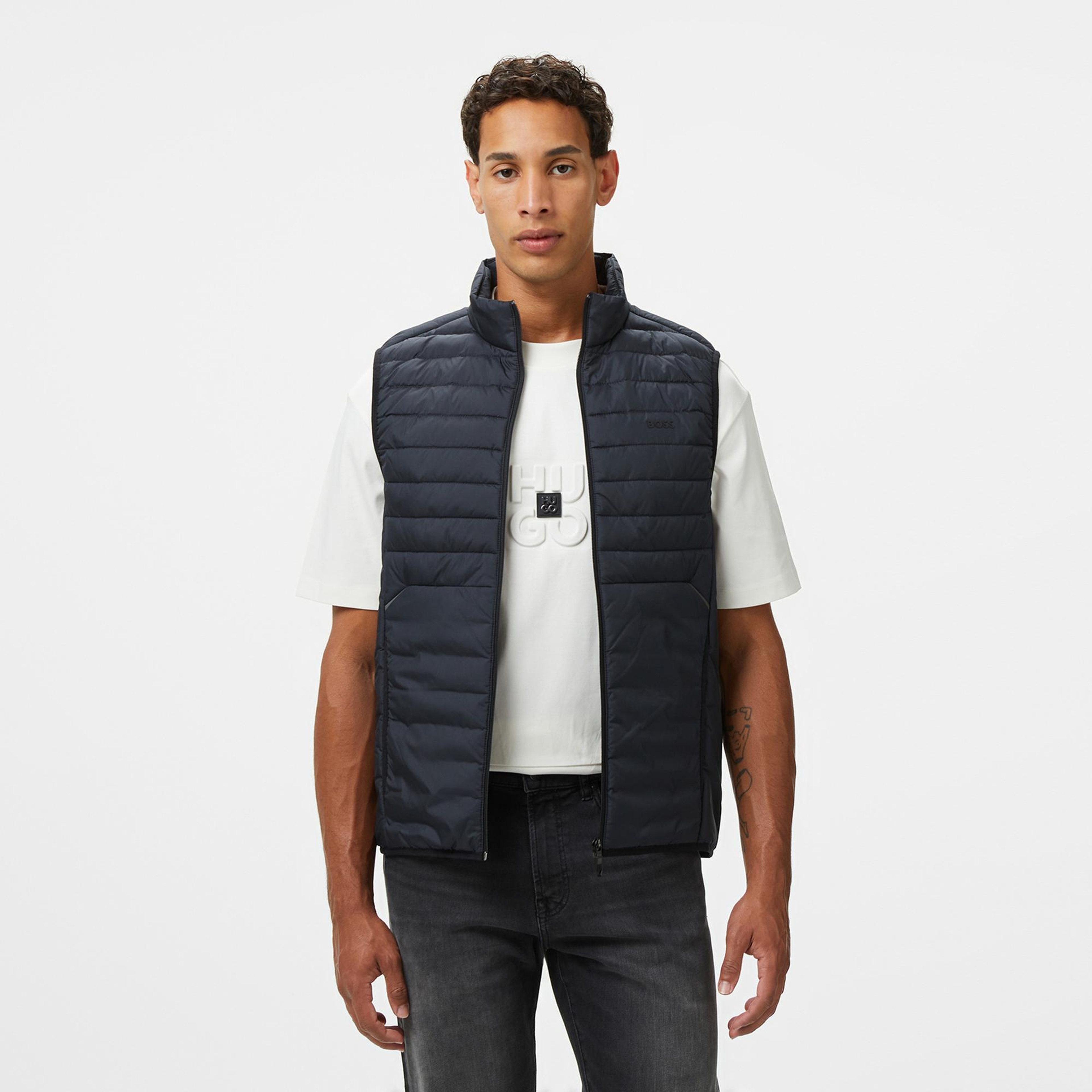 Boss Erkek Lacivert Yelek