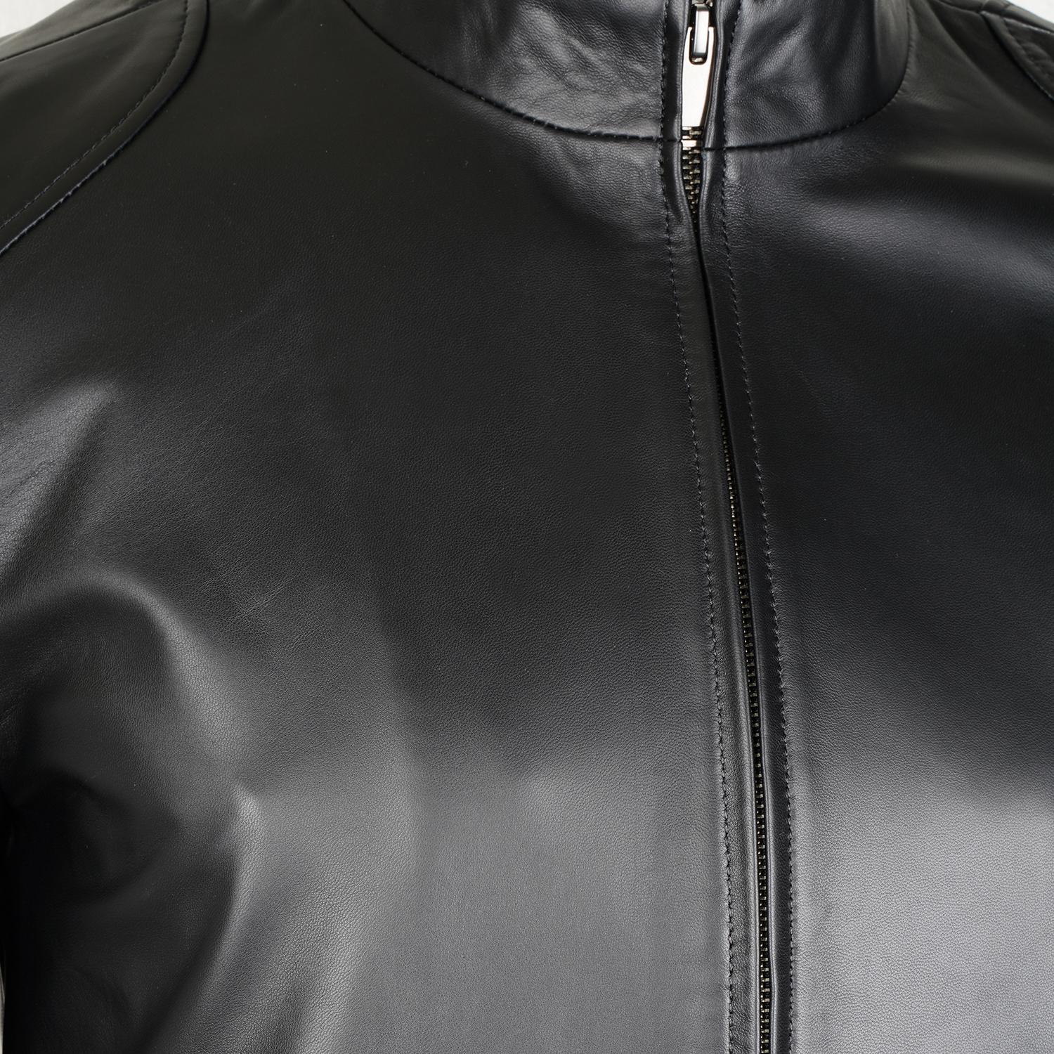 Manlio Siyah Erkek Deri Mont