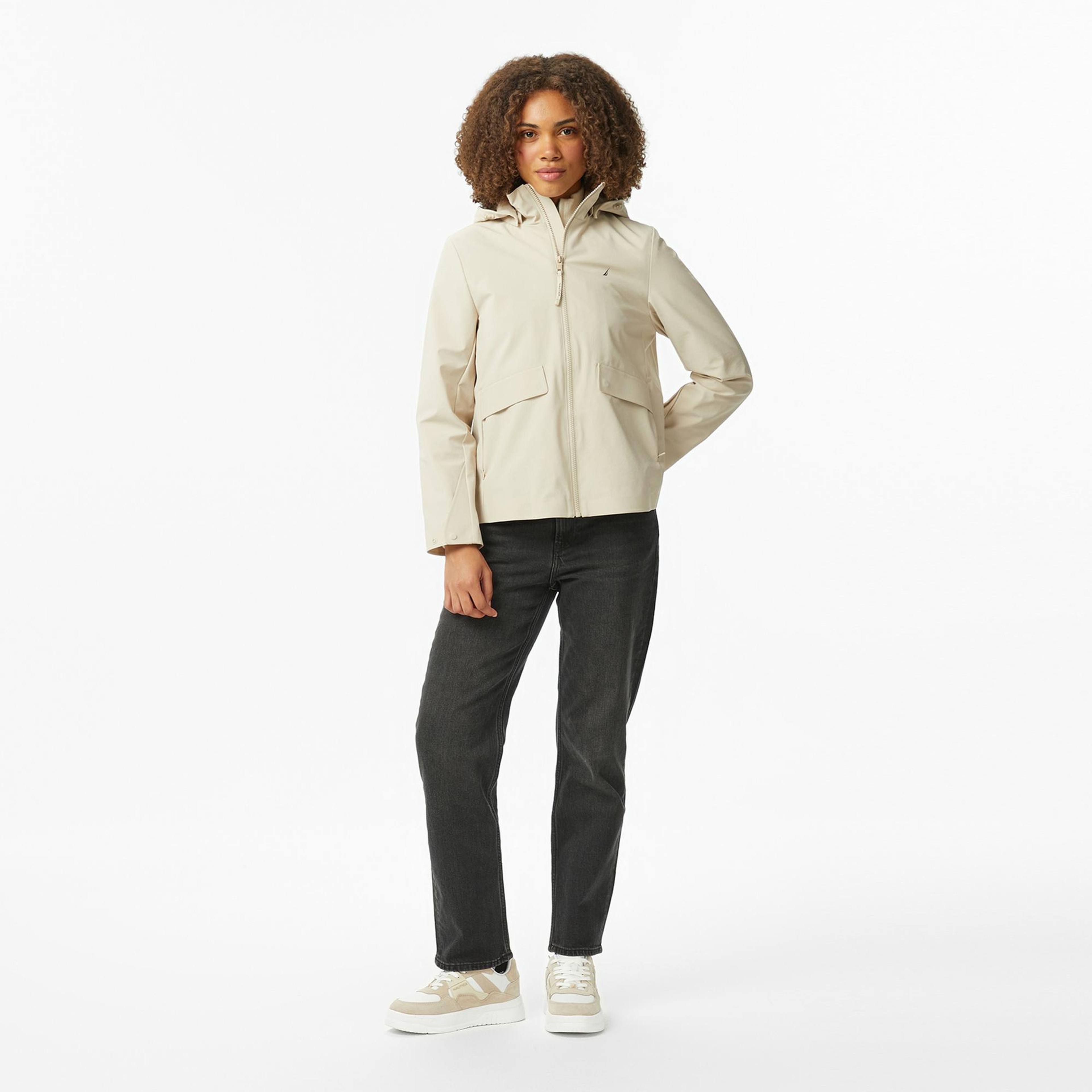 Nautica Kadın Krem Rengi Regular Fit Mont