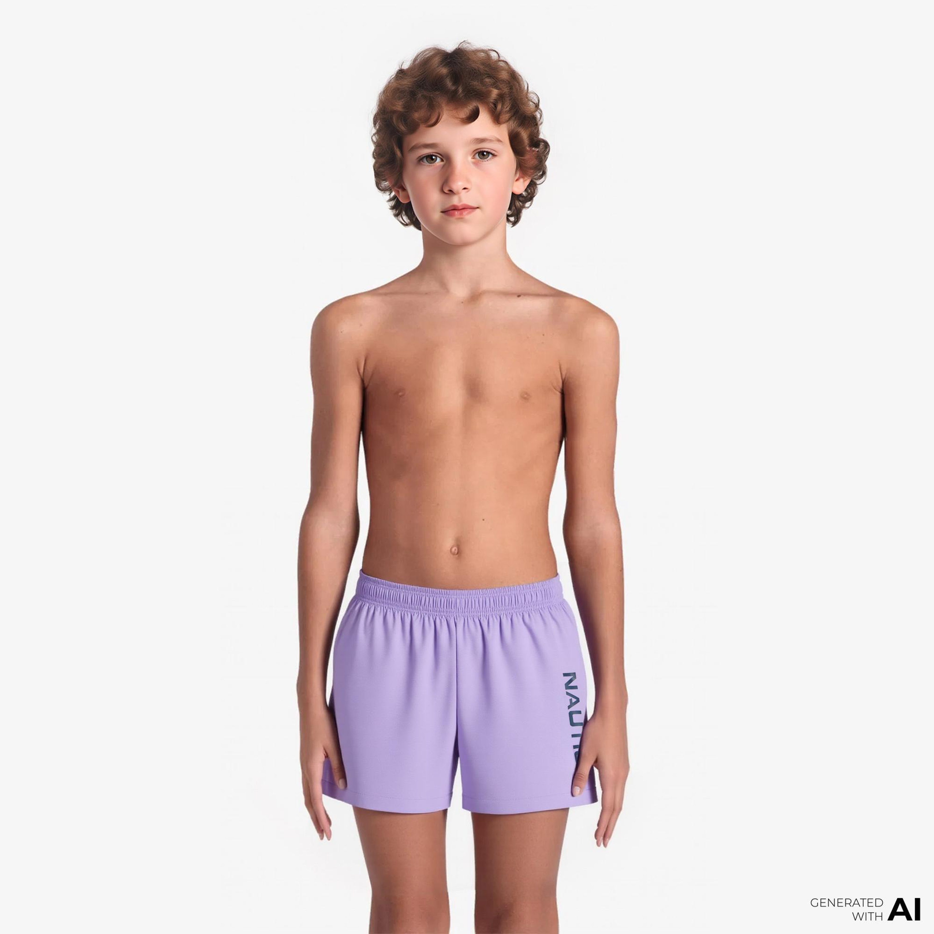 Nautica Erkek Çocuk Mor Standart Fit Deniz Şortu