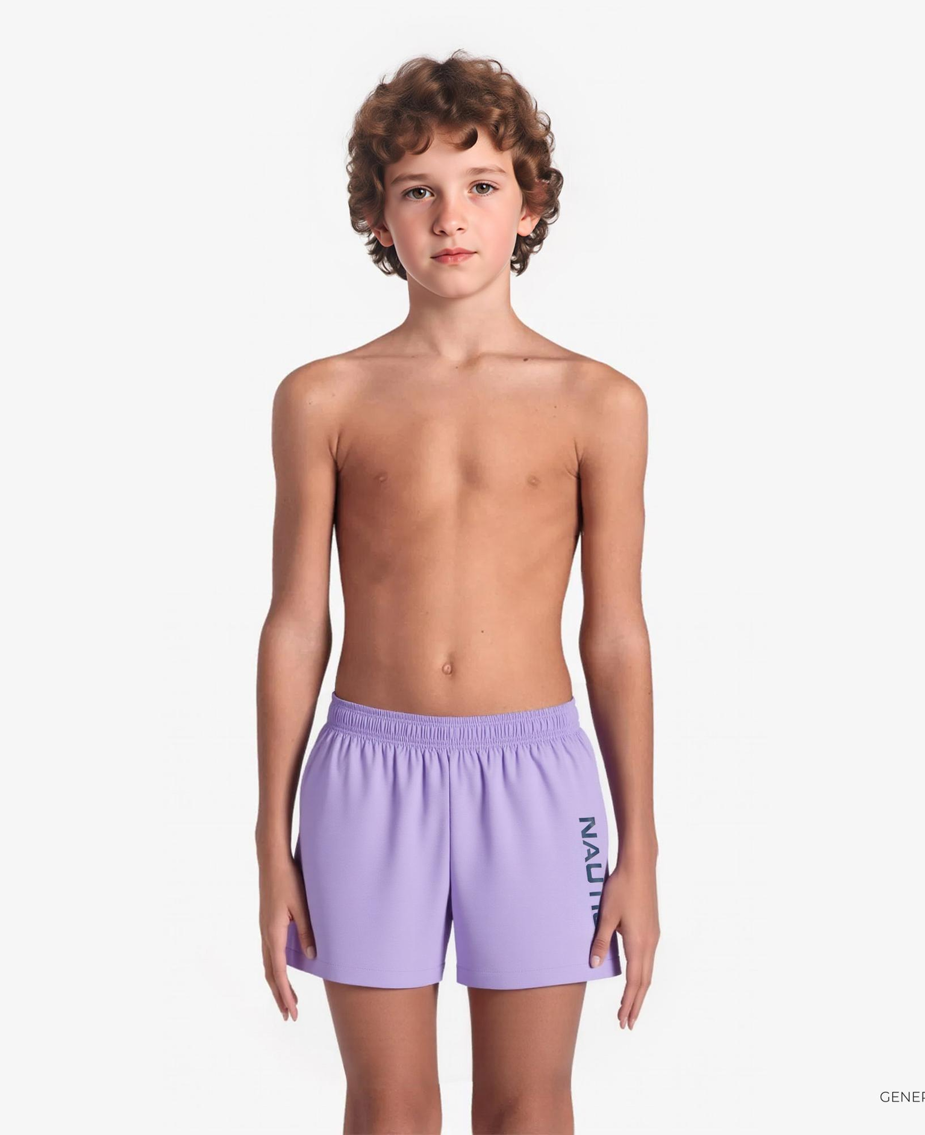 Nautica Erkek Çocuk Mor Standart Fit Deniz Şortu