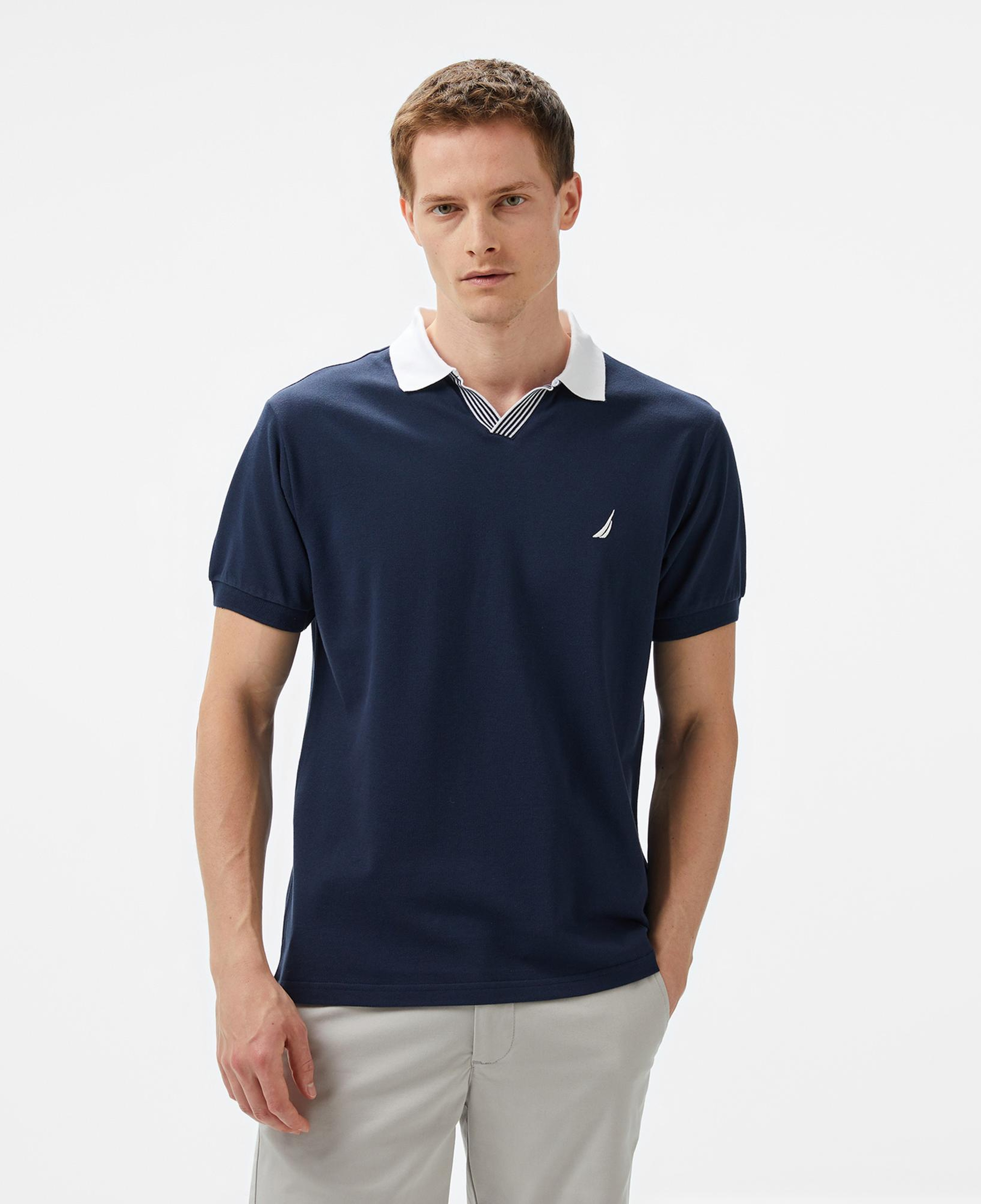 Nautica Erkek Lacivert Classic Fit Polo Yaka T-Shirt