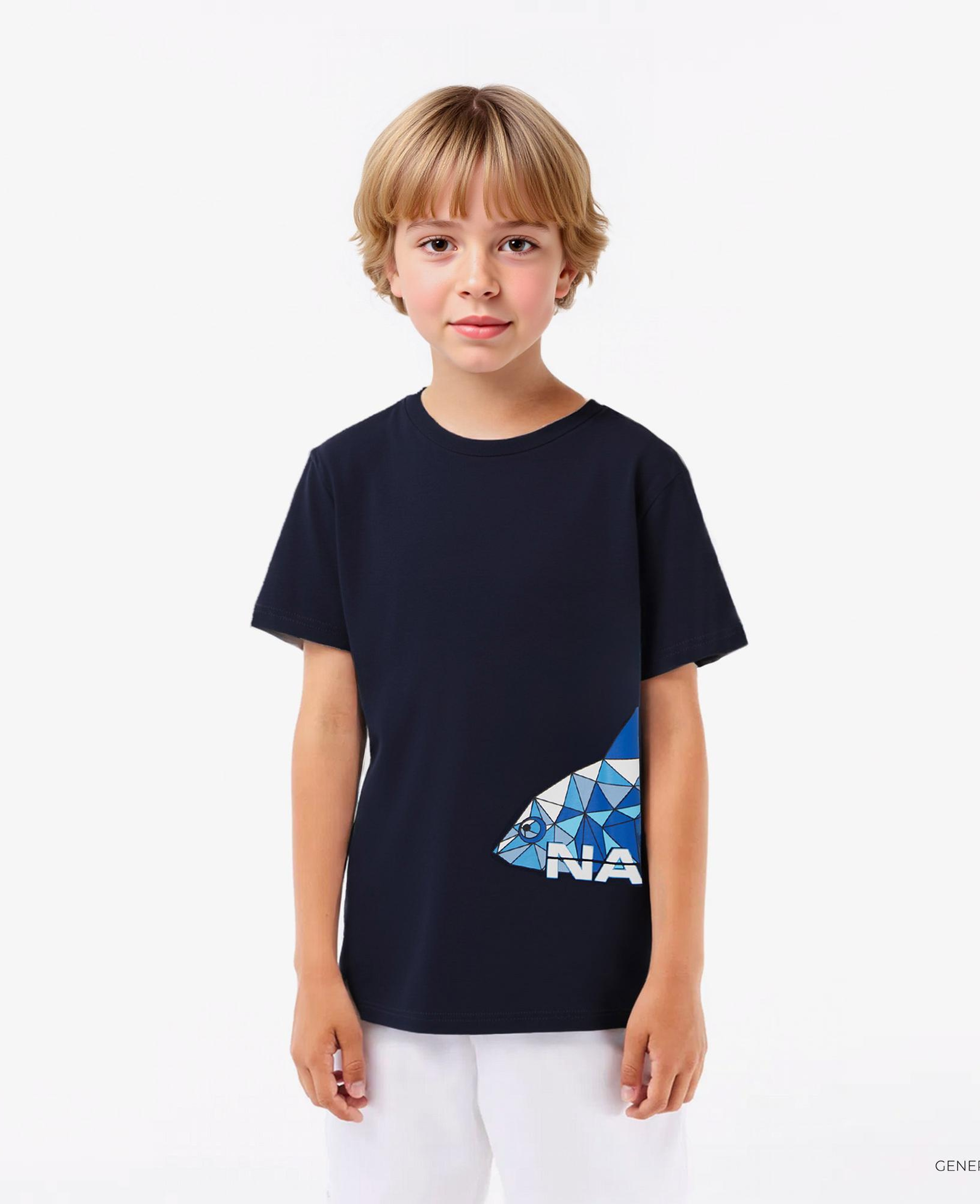 Nautica Erkek Çocuk Lacivert Regular Fit Baskılı T-Shirt