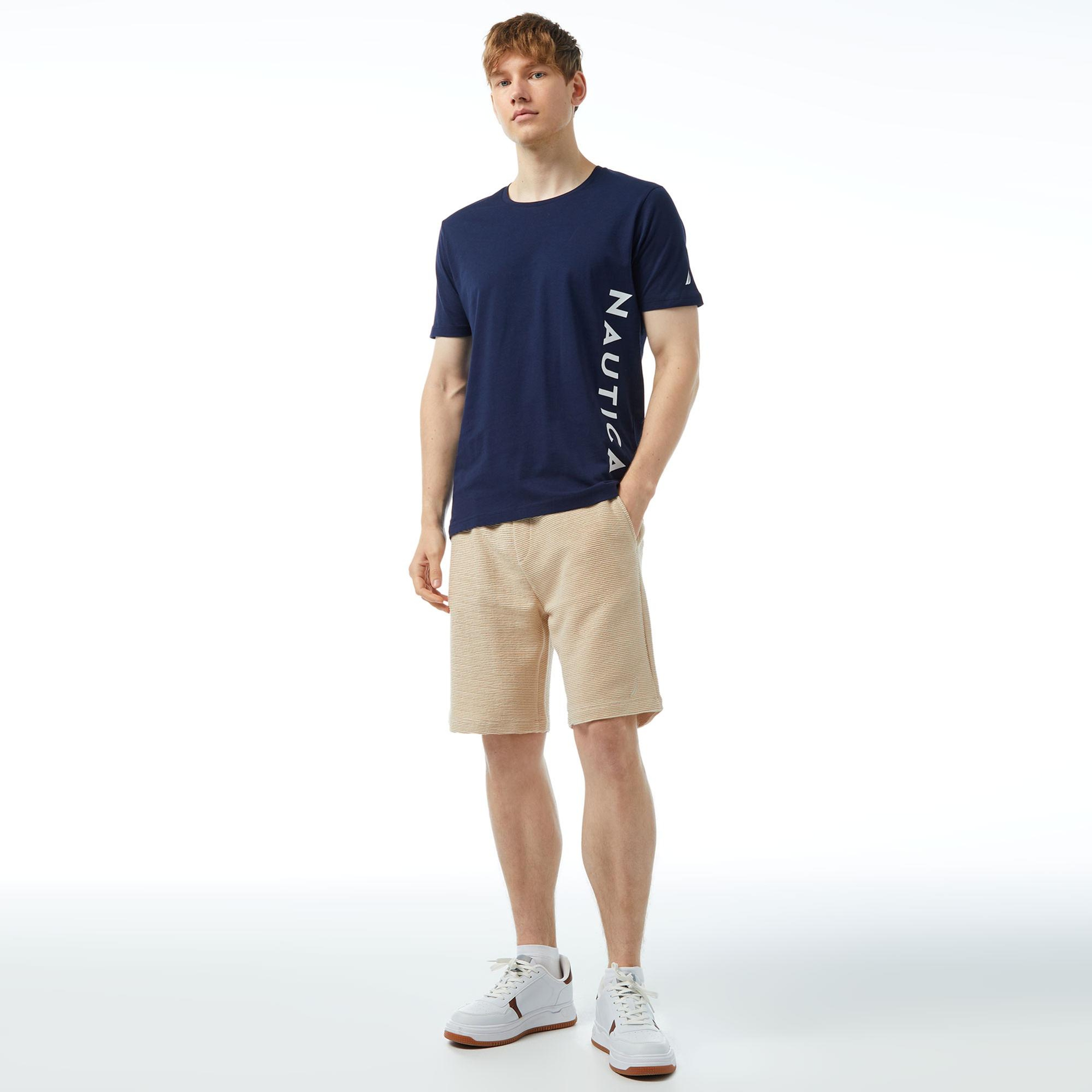 Nautica Erkek Lacivert Standart Fit T-Shirt