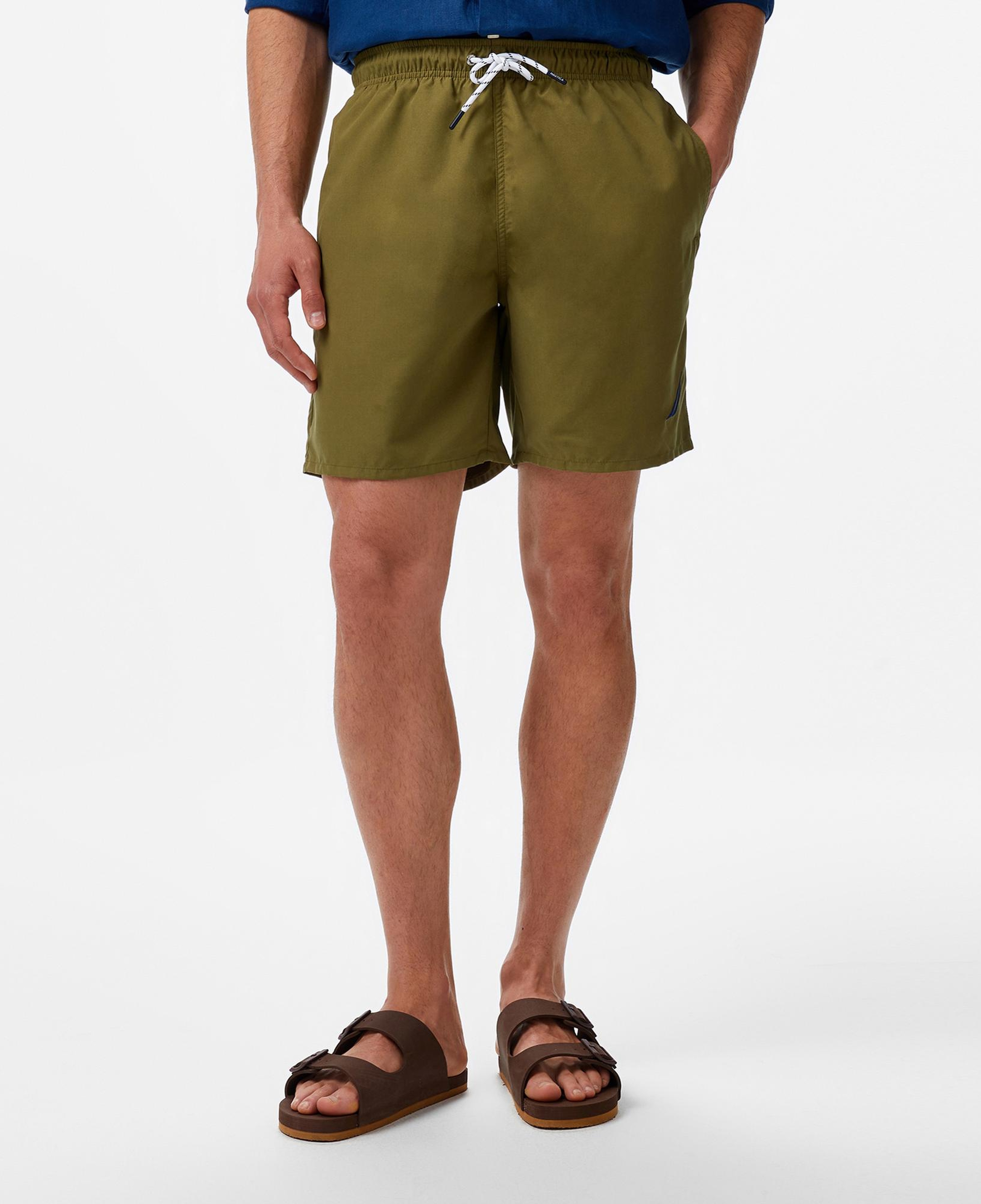 Nautica Erkek Haki Regular Fit Deniz Şortu