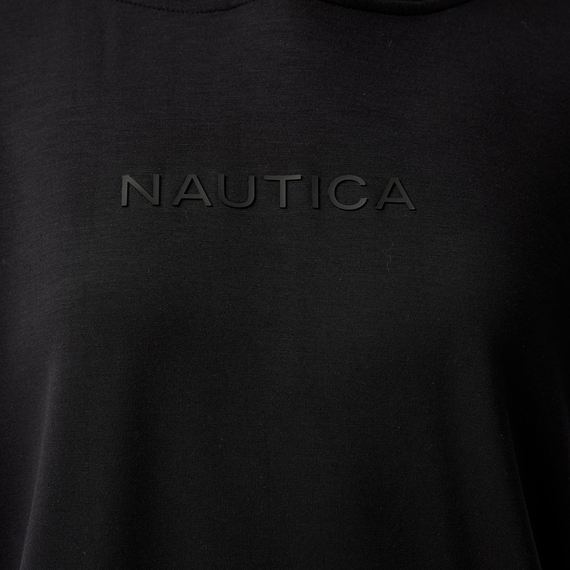 Nautica Kadın Siyah Relaxed Fit Kapüşonlu Sweatshirt