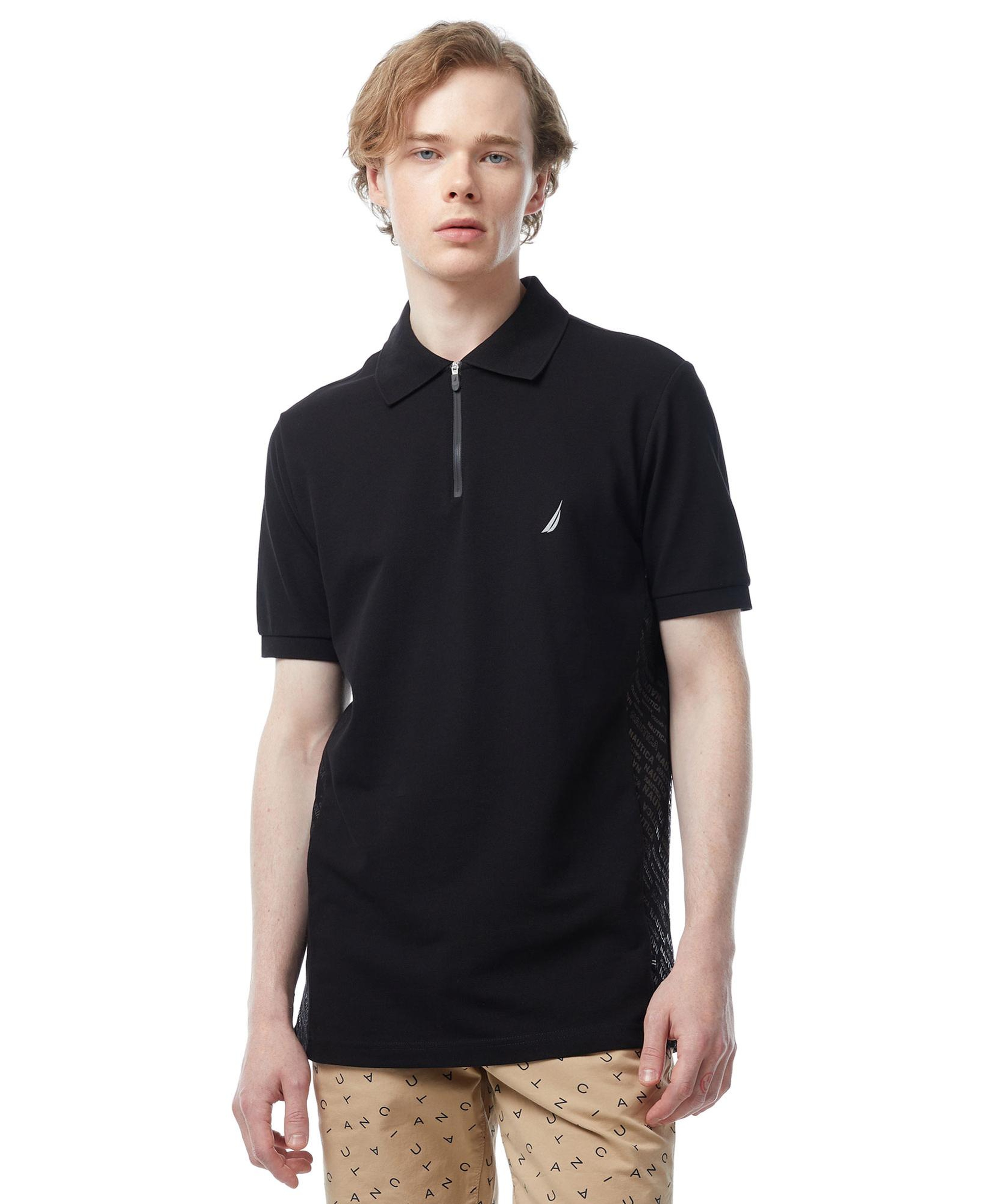 Nautica Erkek Siyah Slim Fit Kısa Kollu Polo