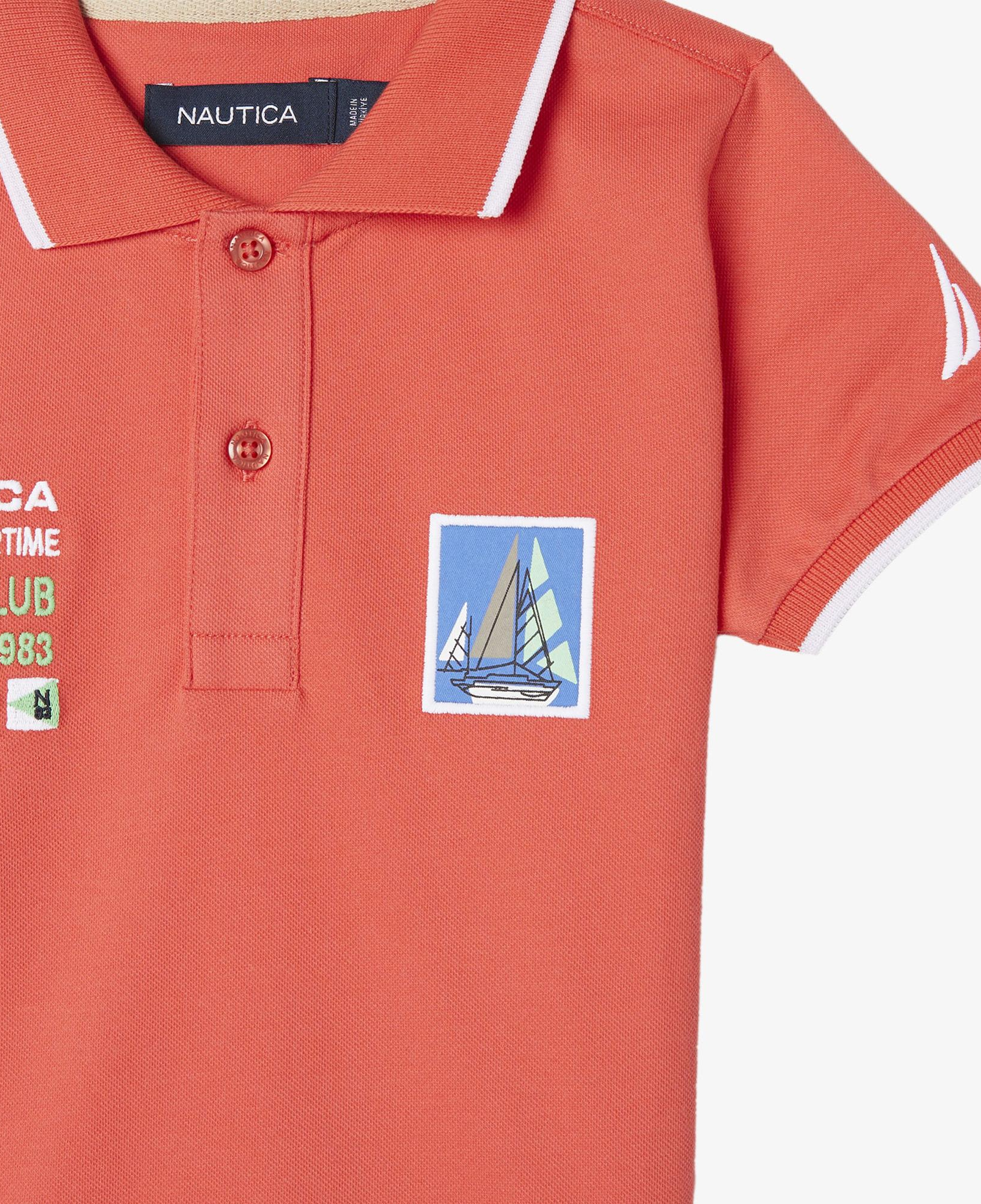 Nautica Erkek Çocuk Kırmızı Regular Fit Polo Yaka T-Shirt