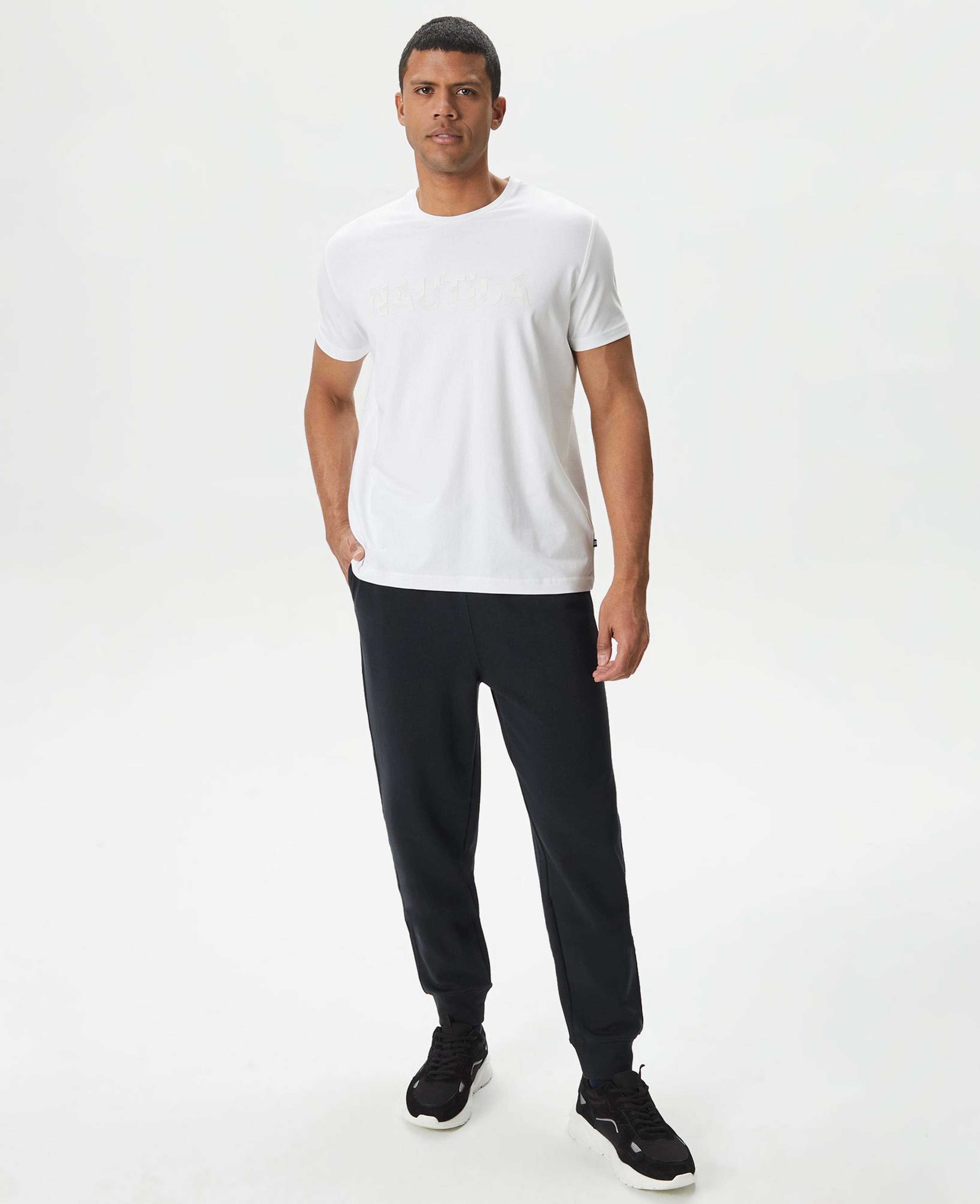 Nautica Erkek Beyaz Standart Fit T-Shirt