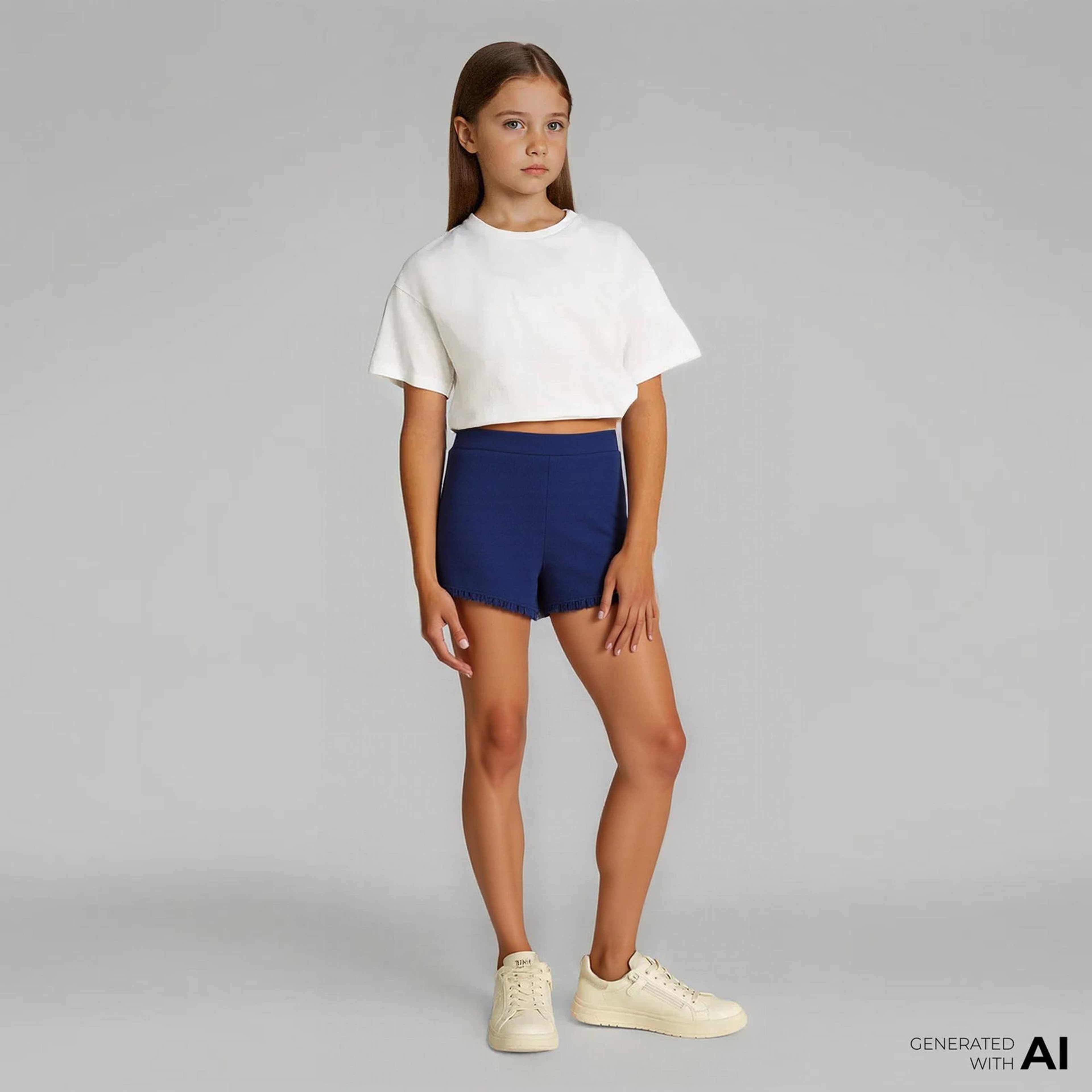 Nautica Kız Çocuk Lacivert Standart Fit Şort