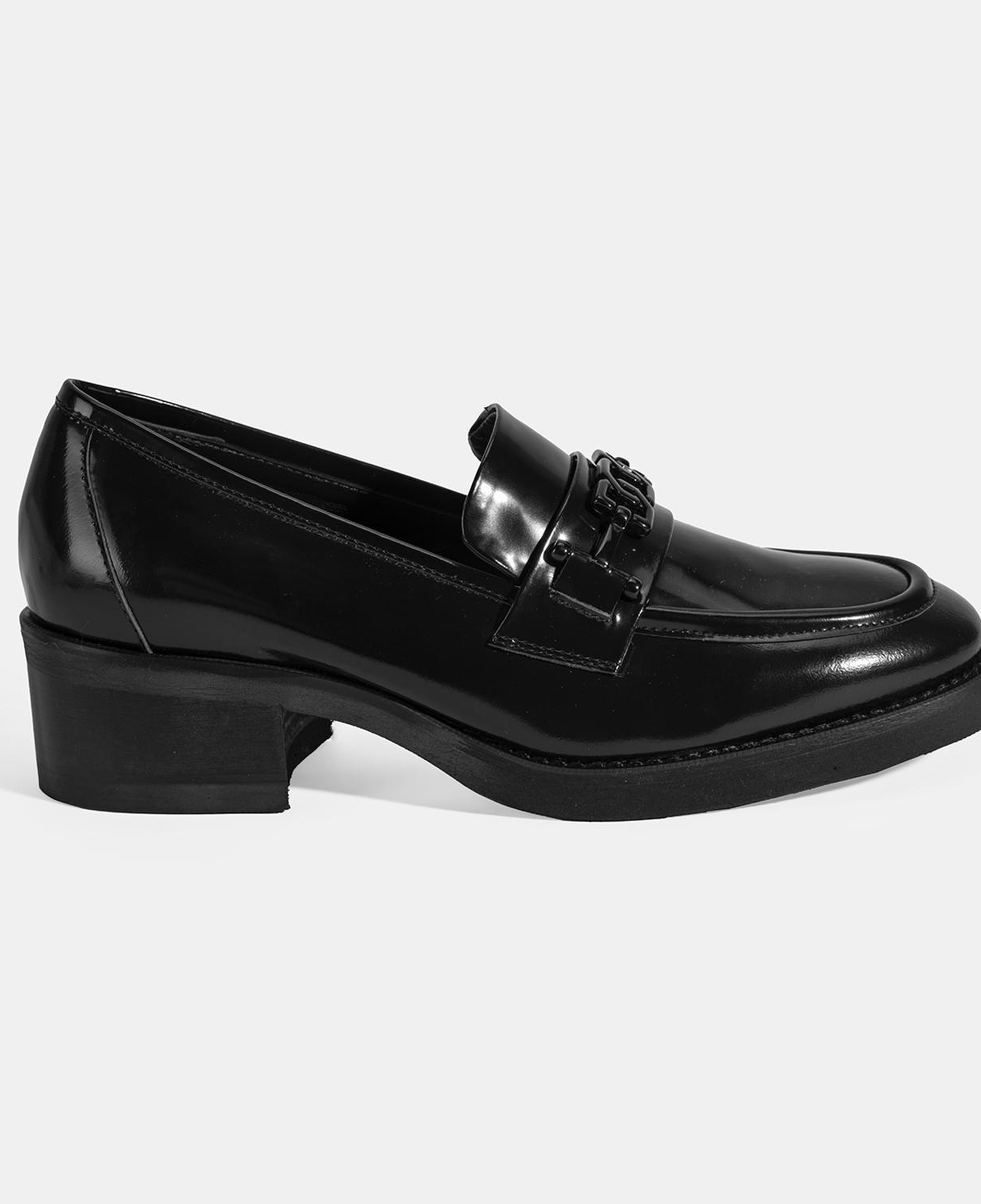 Luca Grossi Kadın Siyah Toka Detaylı Deri Loafer