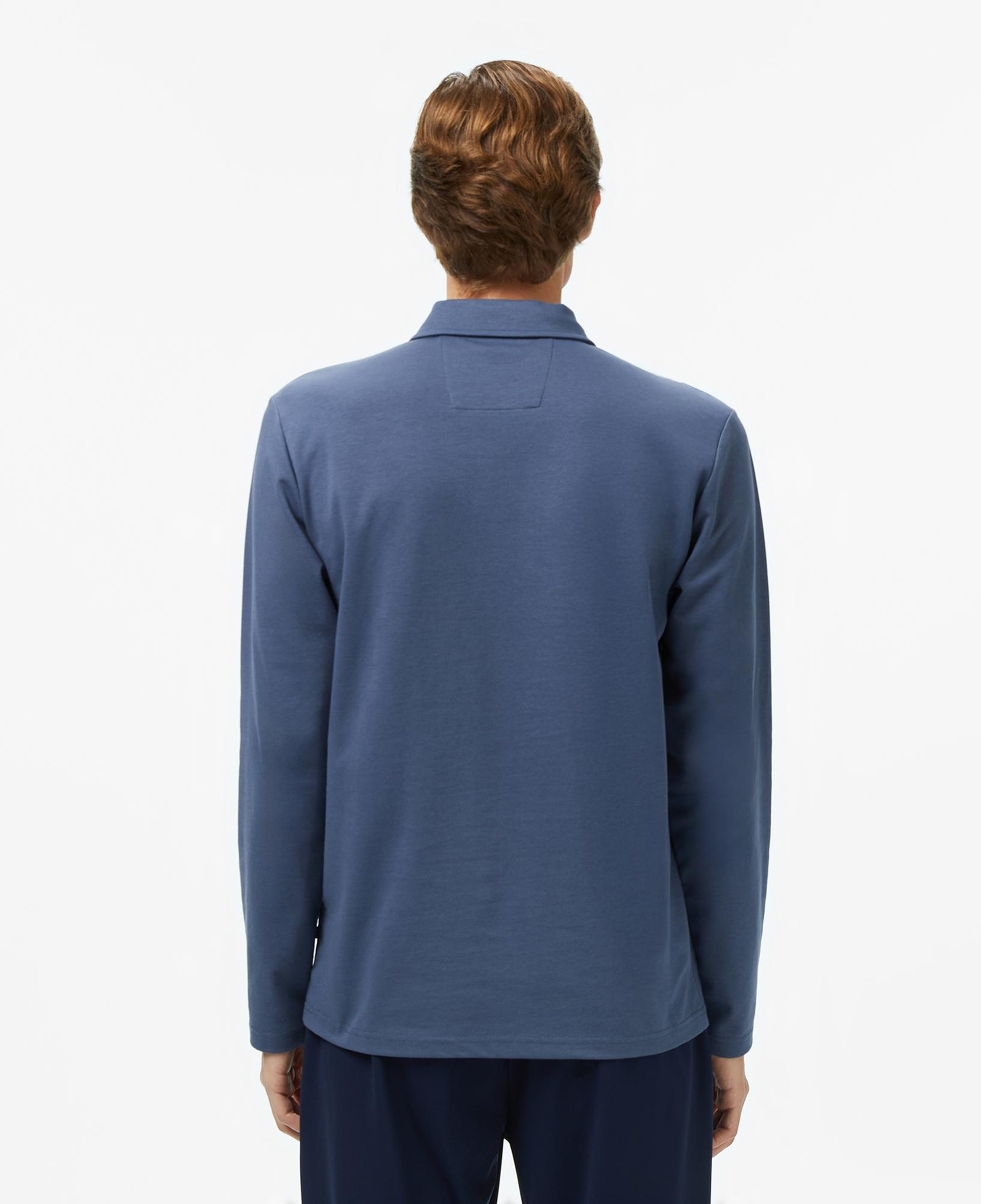 Nautica Erkek Mavi Classic Fit Uzun Kollu Polo Yaka T-Shirt