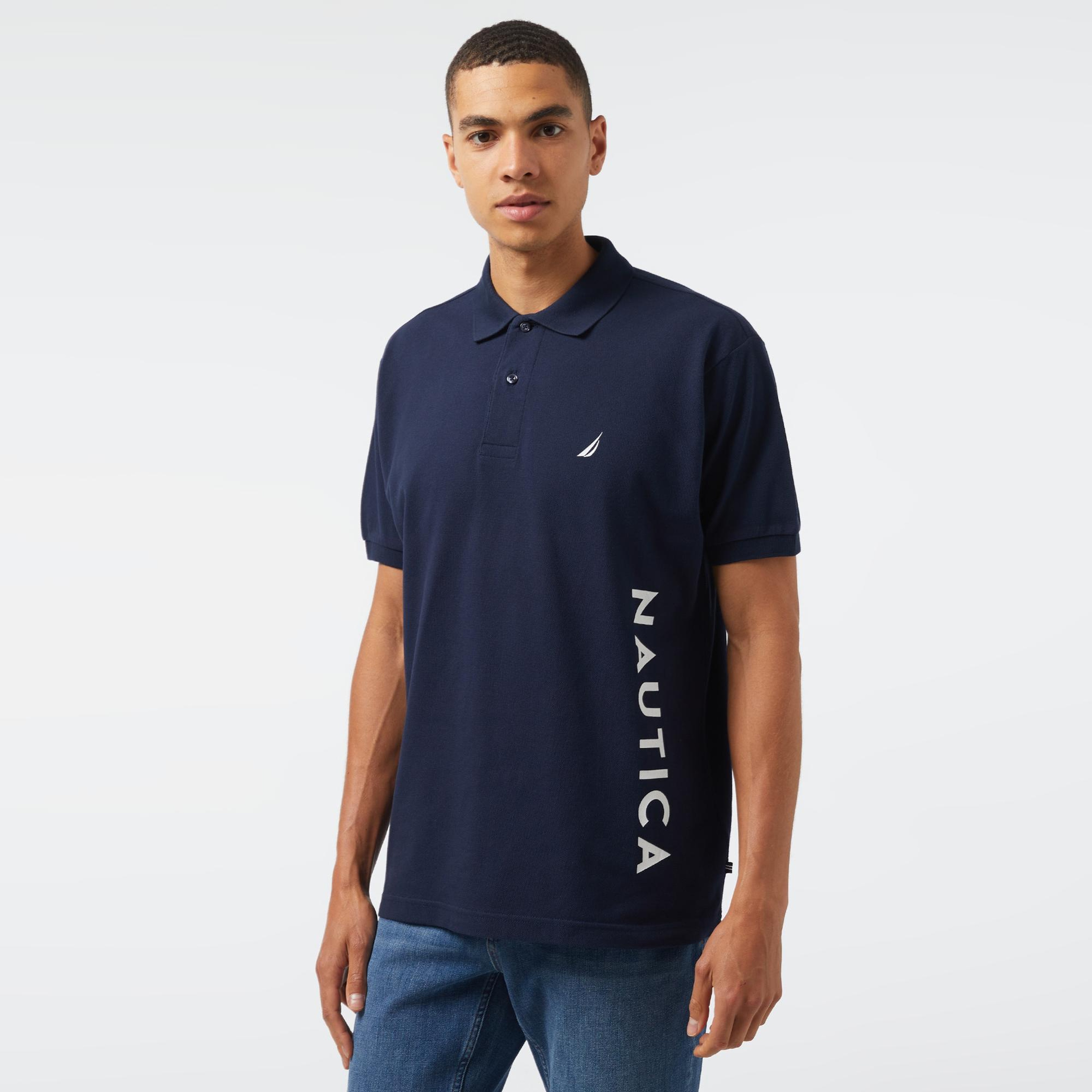 Nautica Erkek Lacivert Classic Fit Kısa Kollu Polo Yaka T-Shirt