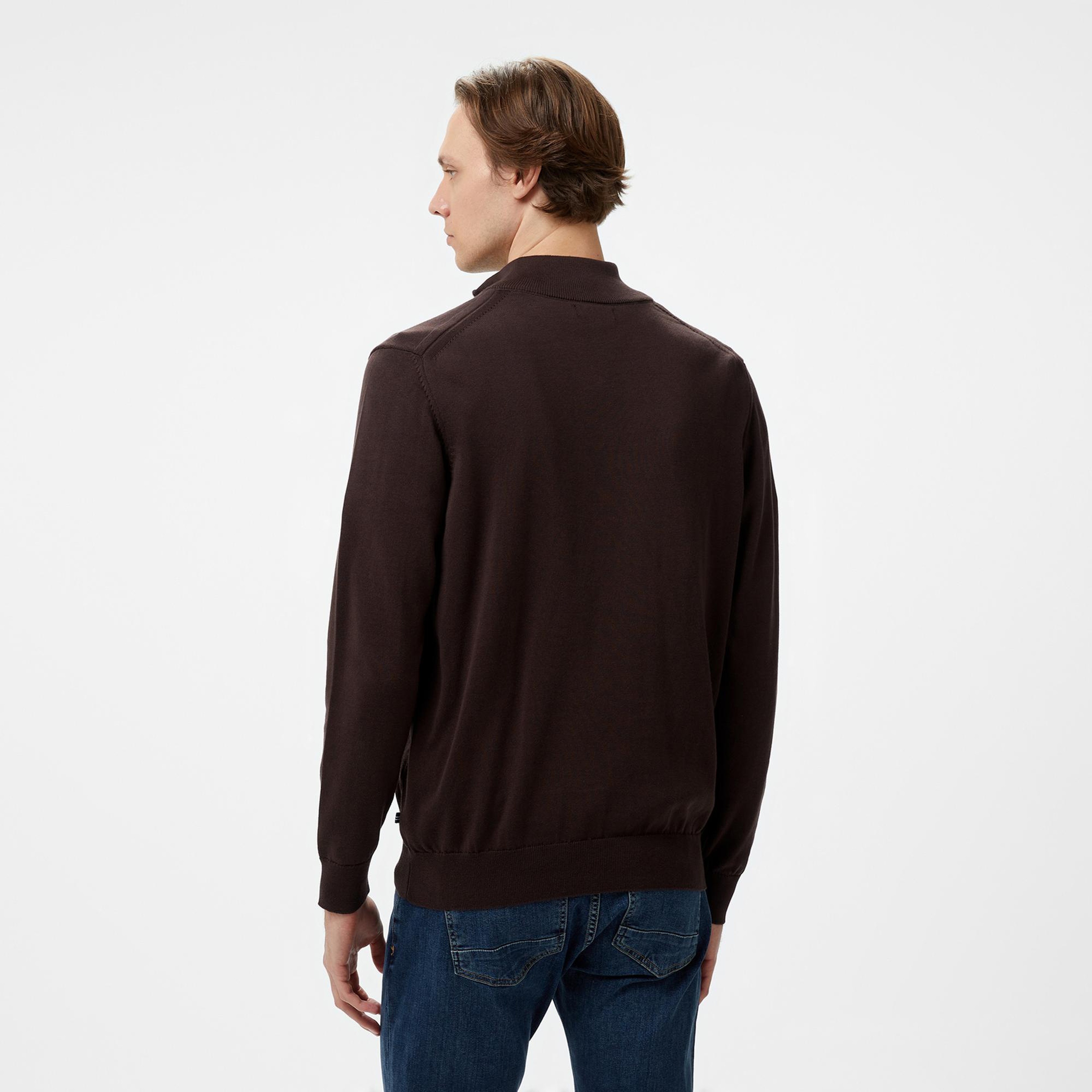 Nautica Erkek Kahverengi Regular Fit Kazak