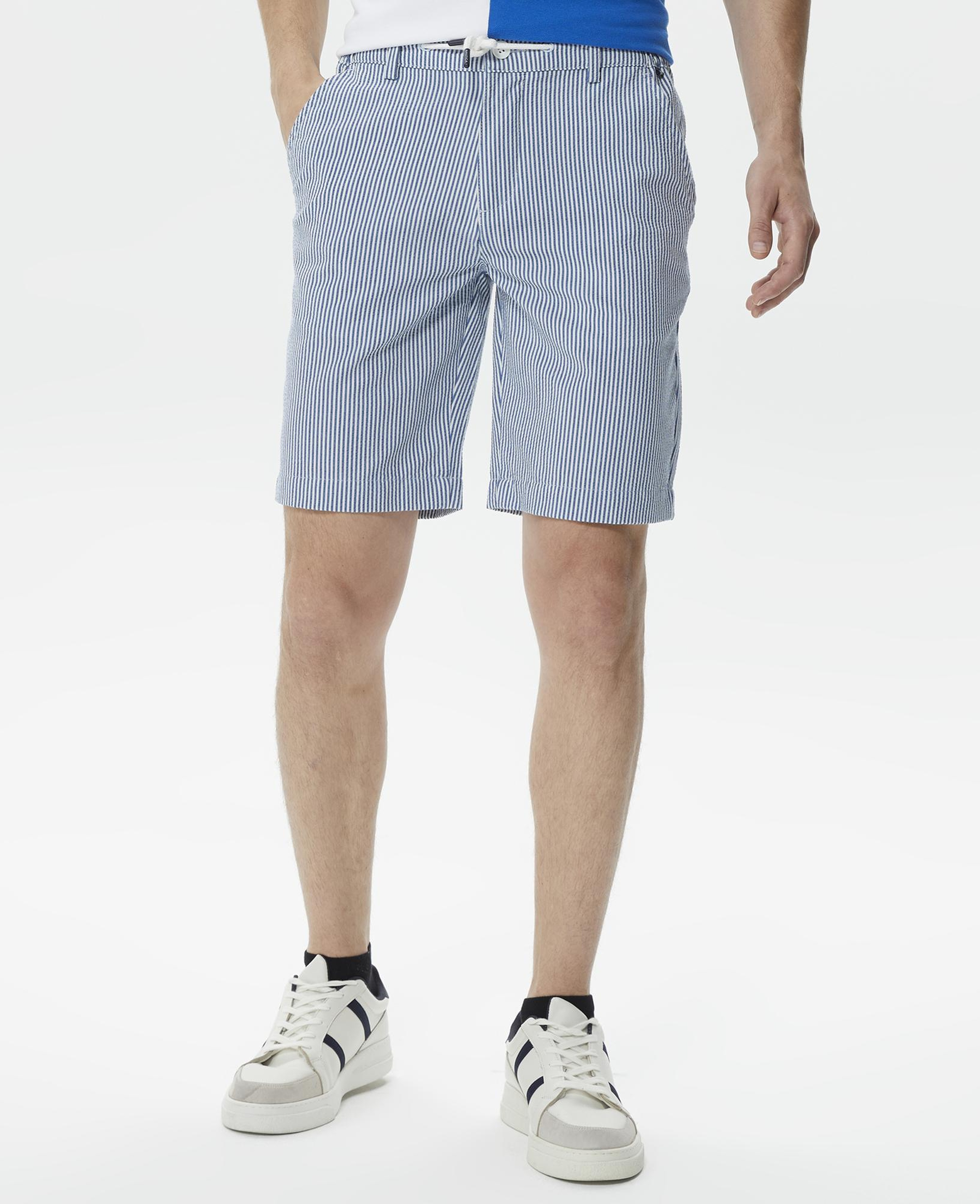 Nautica Erkek Mavi Çizgili Bermuda