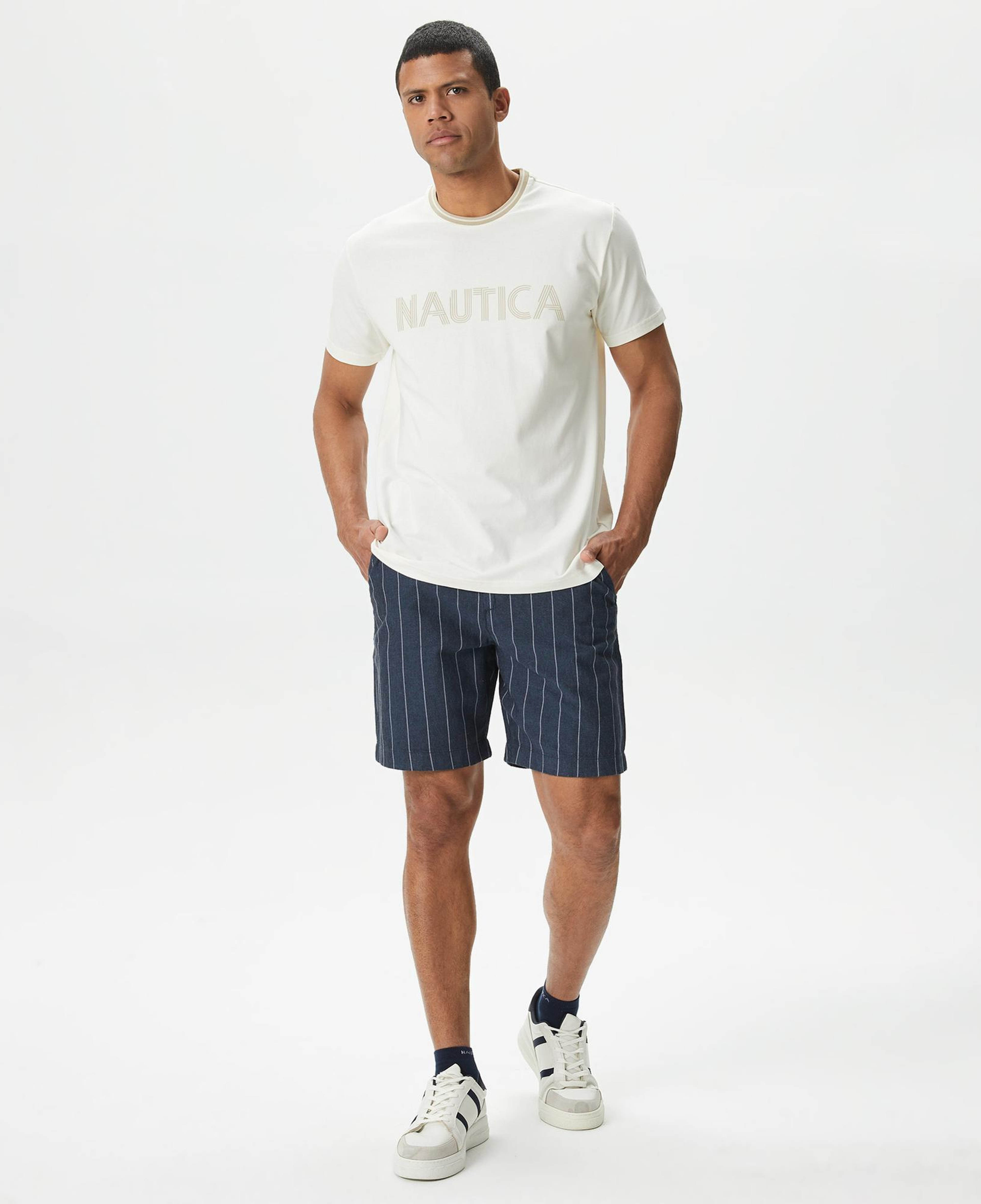 Nautica Erkek Lacivert Classic Fit Bermuda