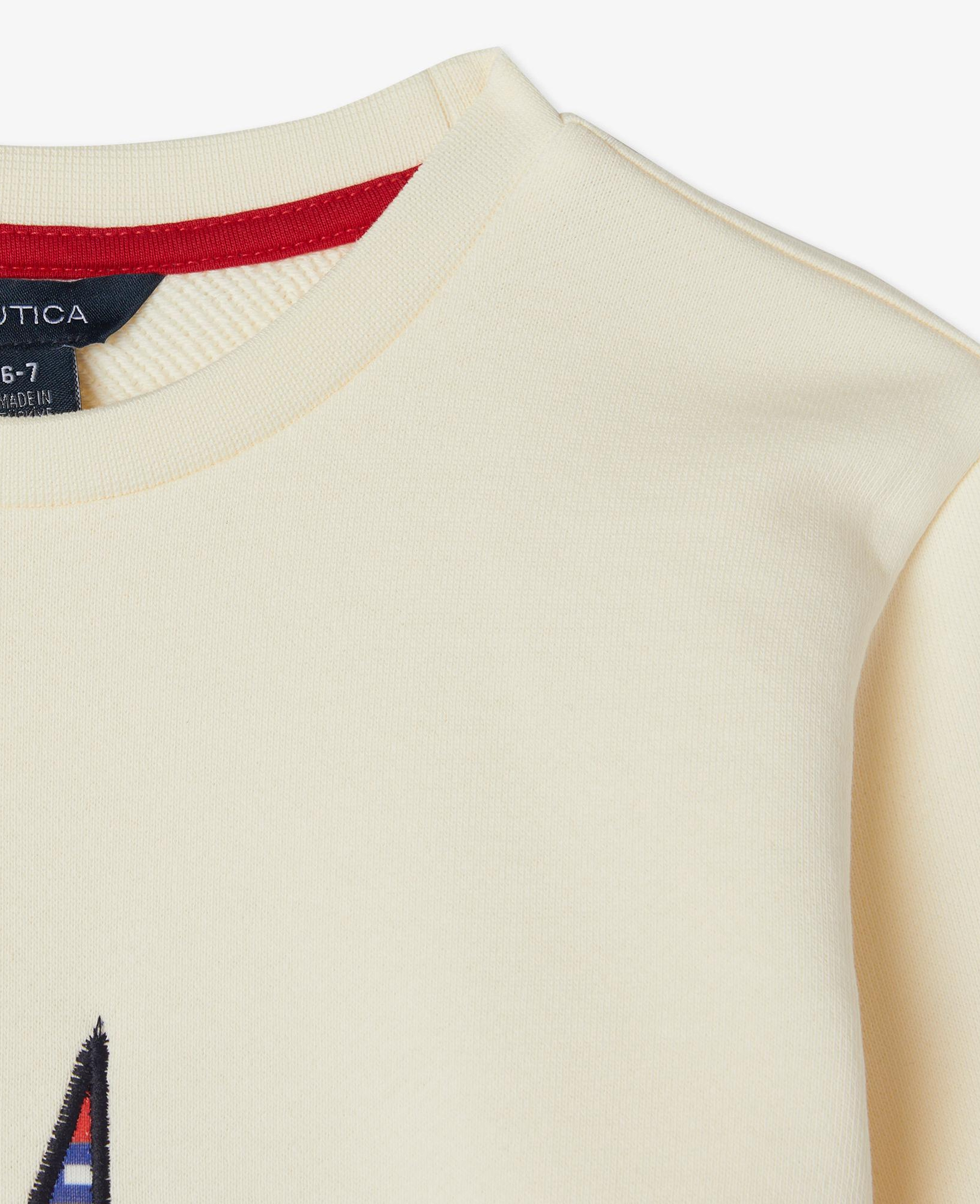 Nautica Erkek Çocuk Krem Rengi Regular Fit Baskılı Sweatshirt