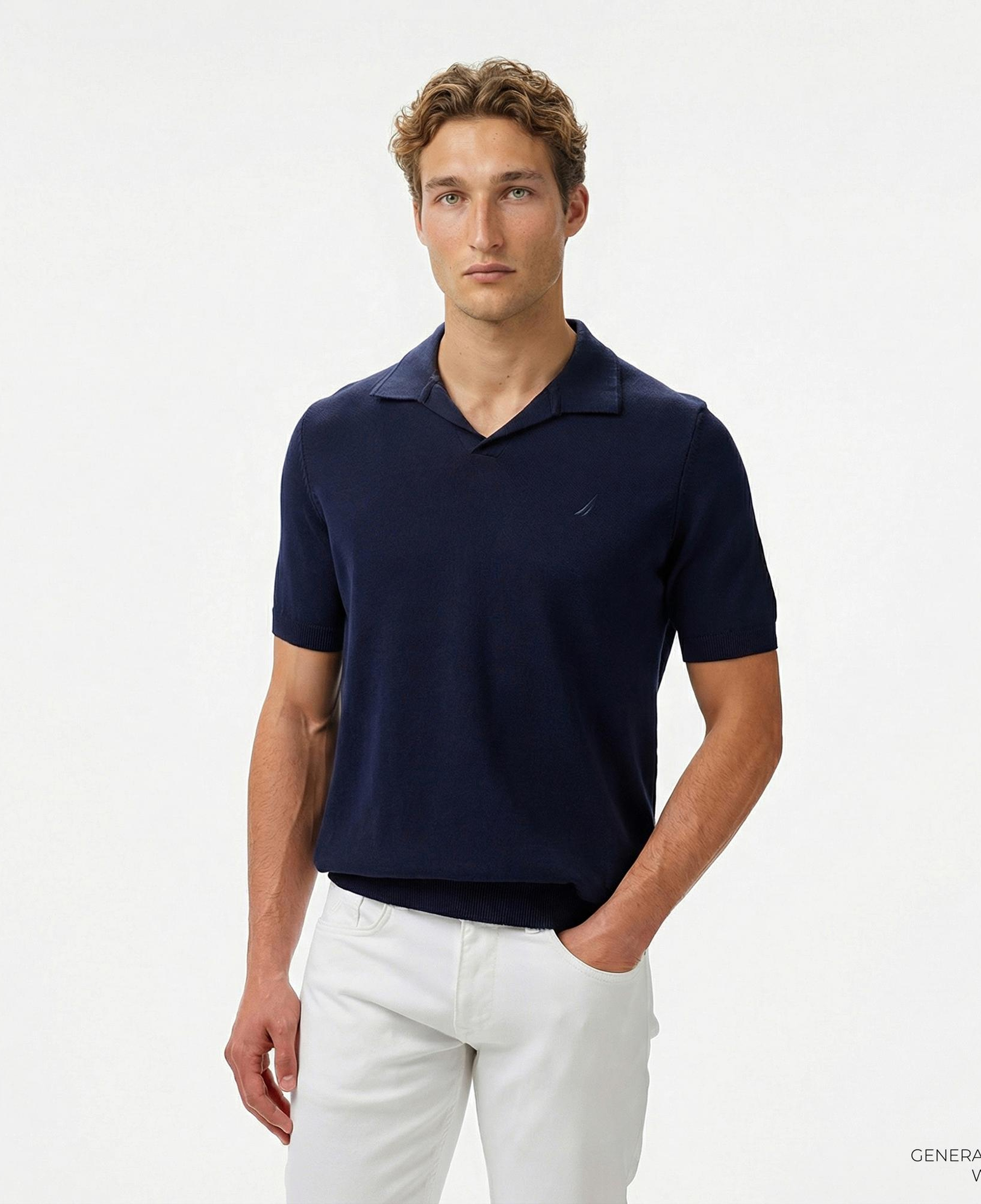 Nautica Erkek Lacivert Classic Fit Triko