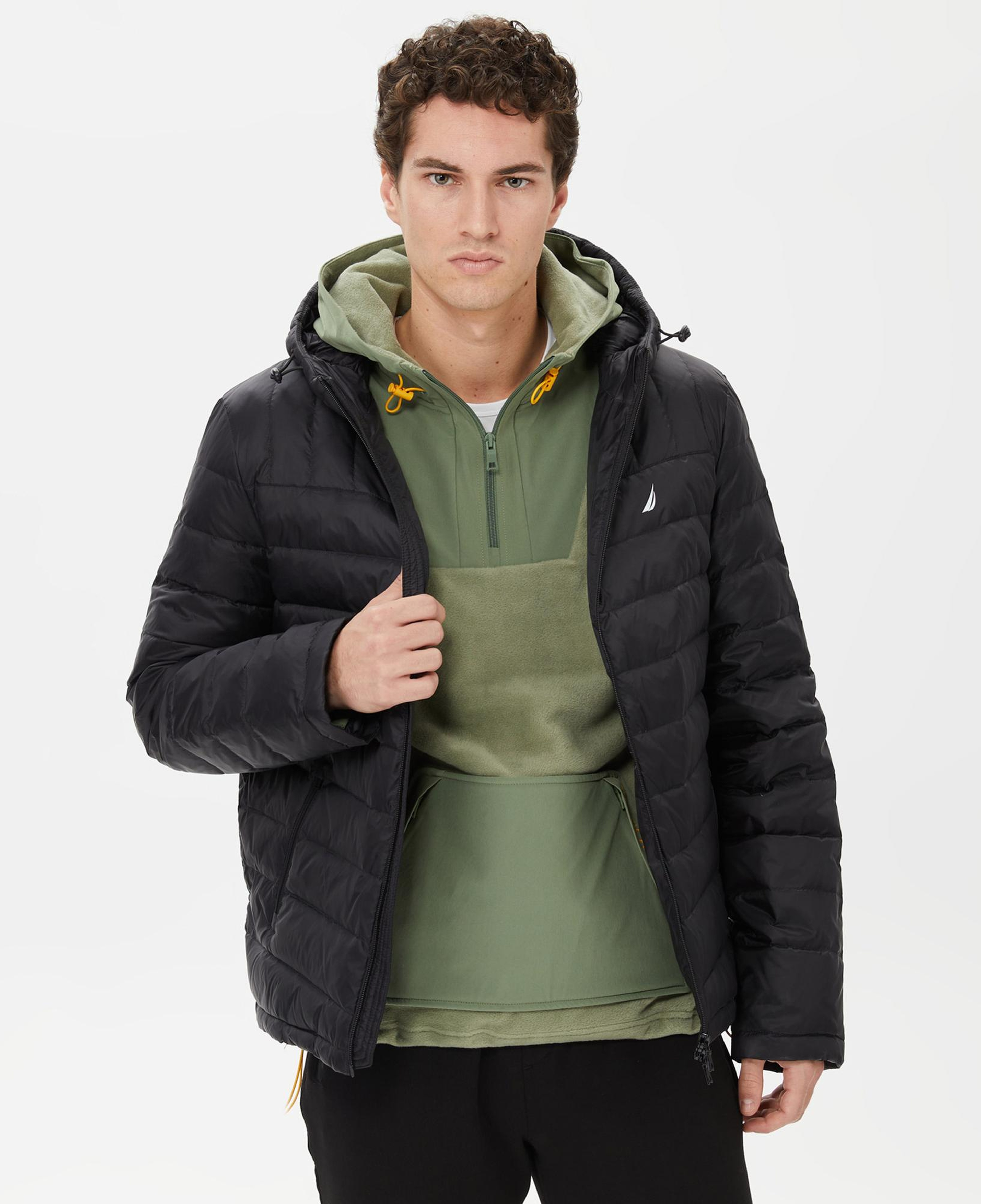 Nautica Erkek Siyah Standart Fit Mont