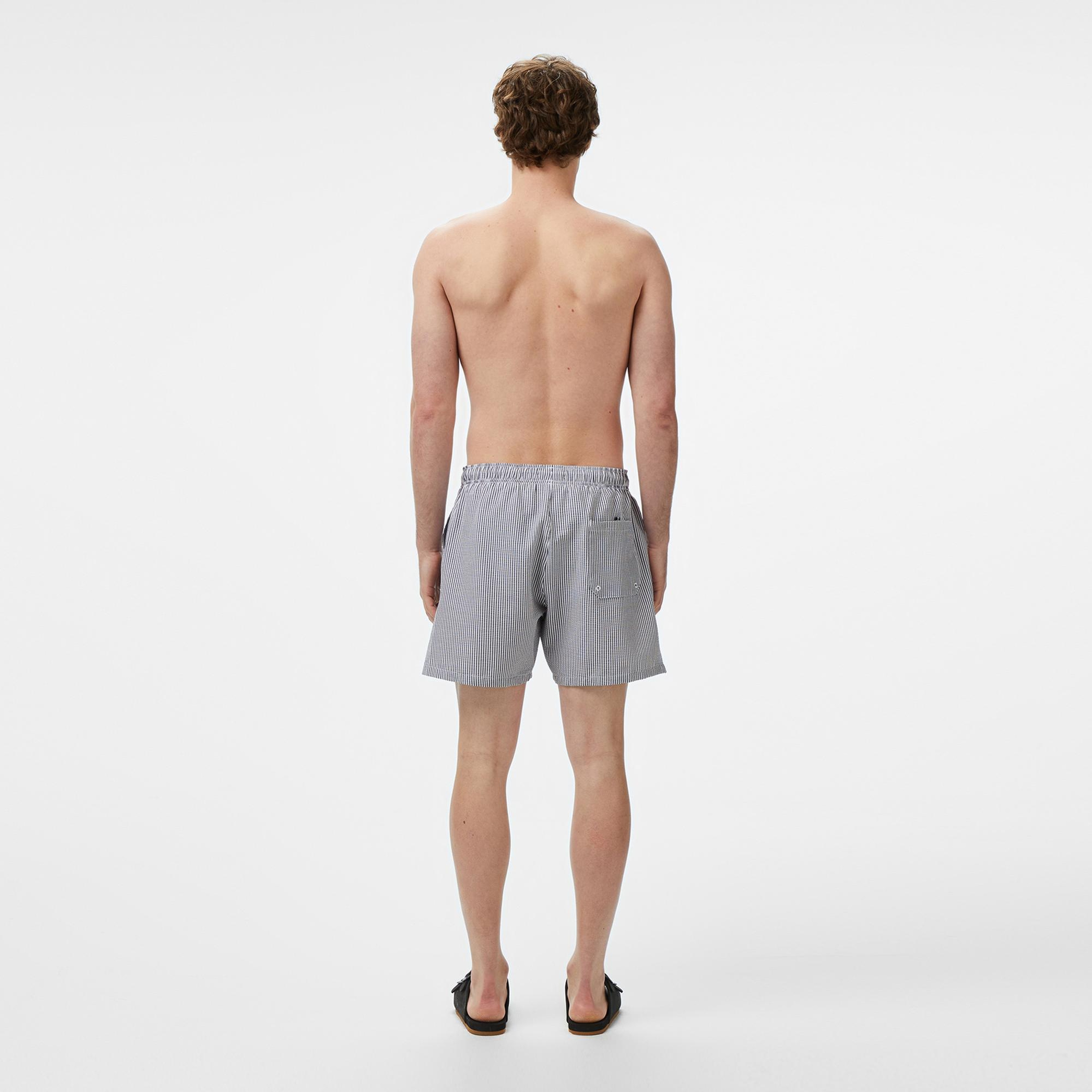 Nautica Erkek Lacivert Çizgili Deniz Şortu