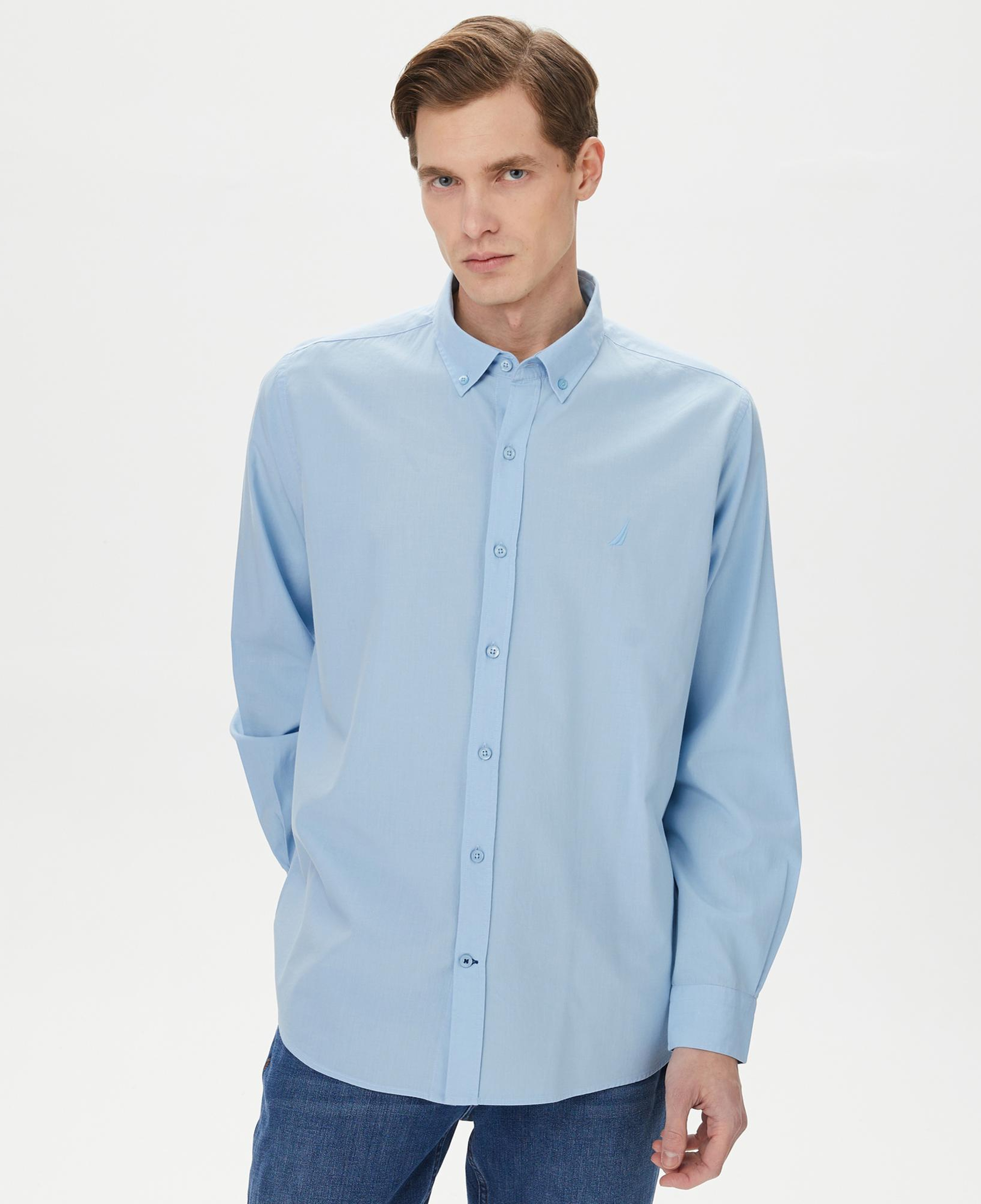 Nautica Erkek Mavi Classic Fit Gömlek