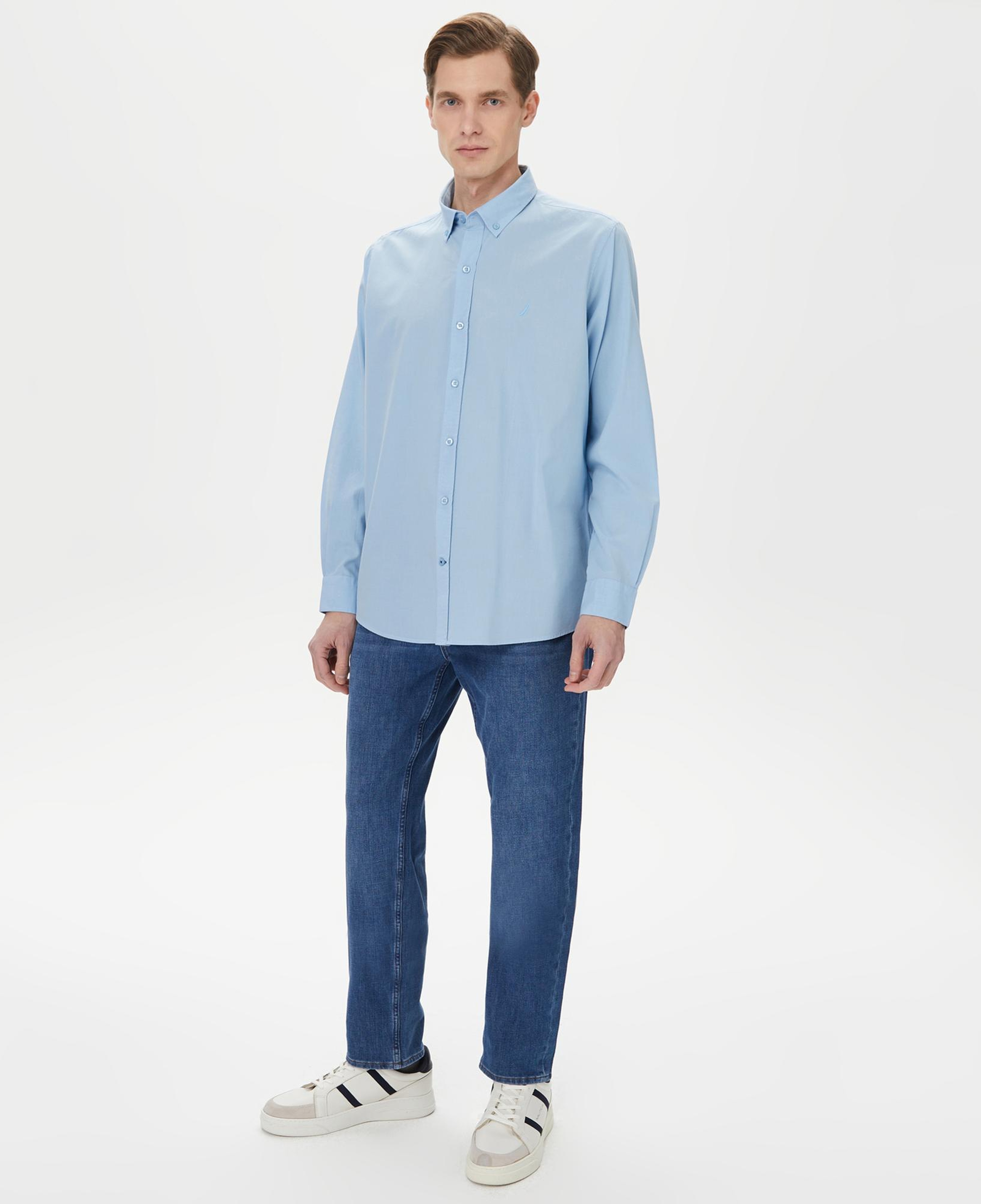 Nautica Erkek Mavi Classic Fit Gömlek