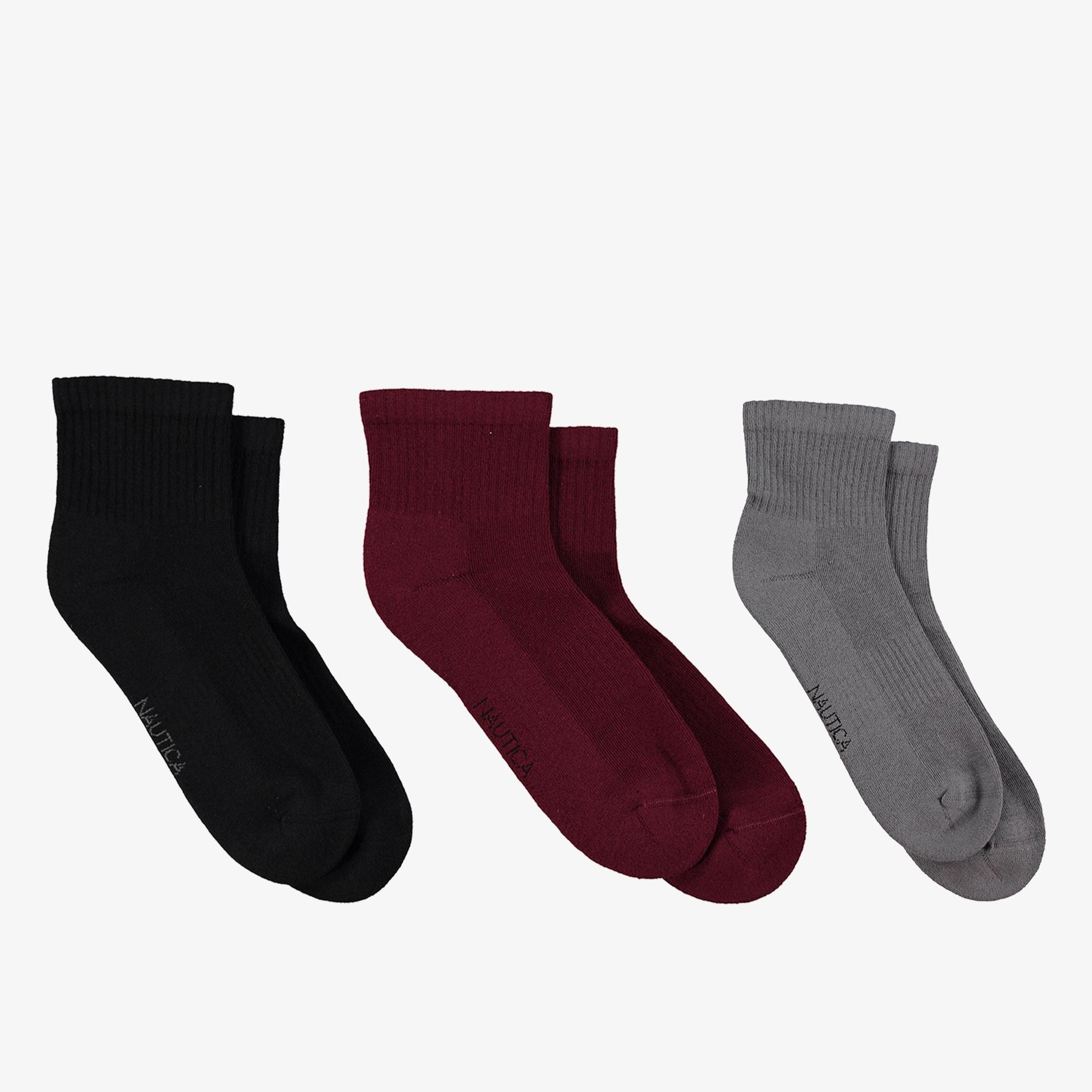 Nautica Unisex Siyah 3'lü Çorap