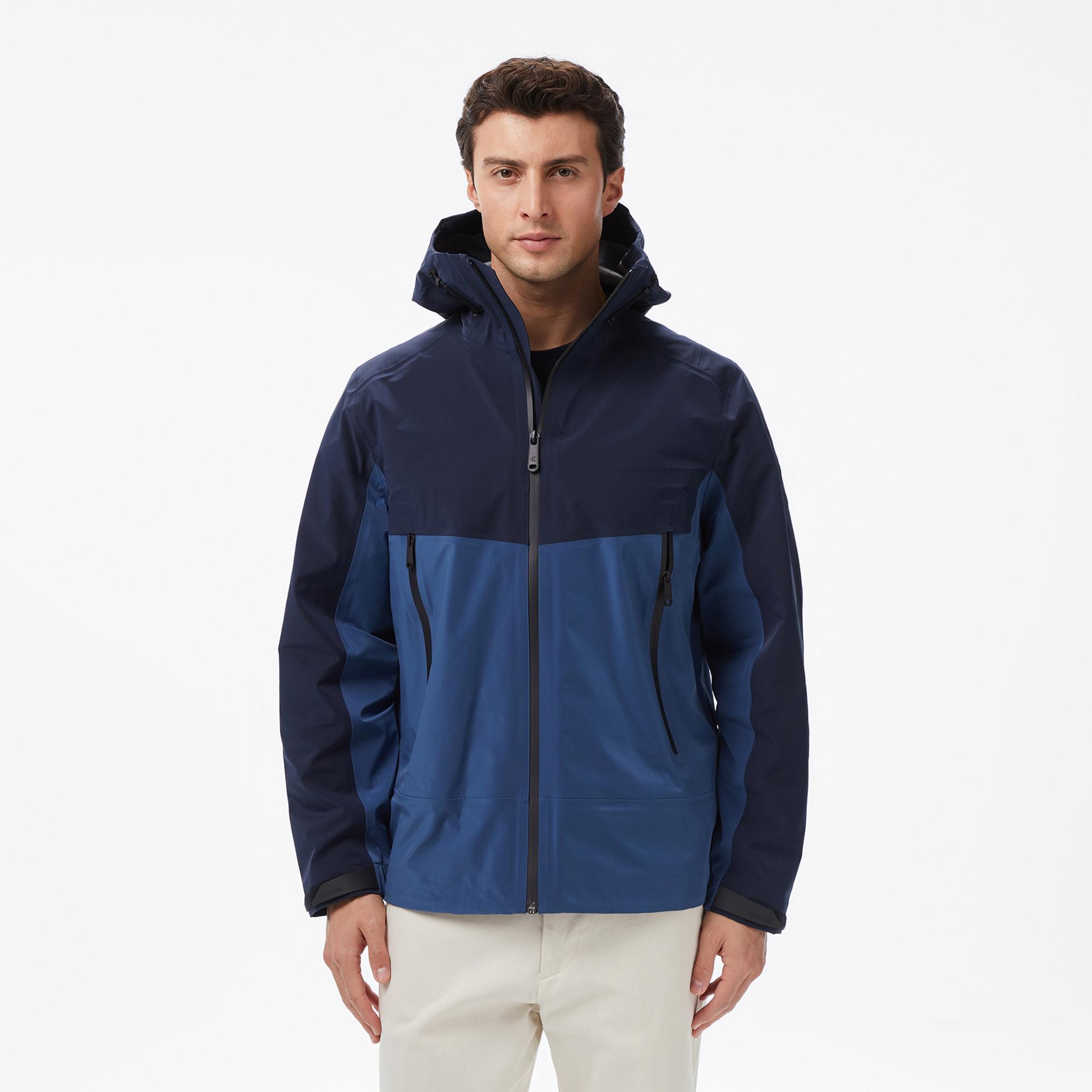 Calvin Klein Colorblock Tech Shell Erkek Mavi Ceket