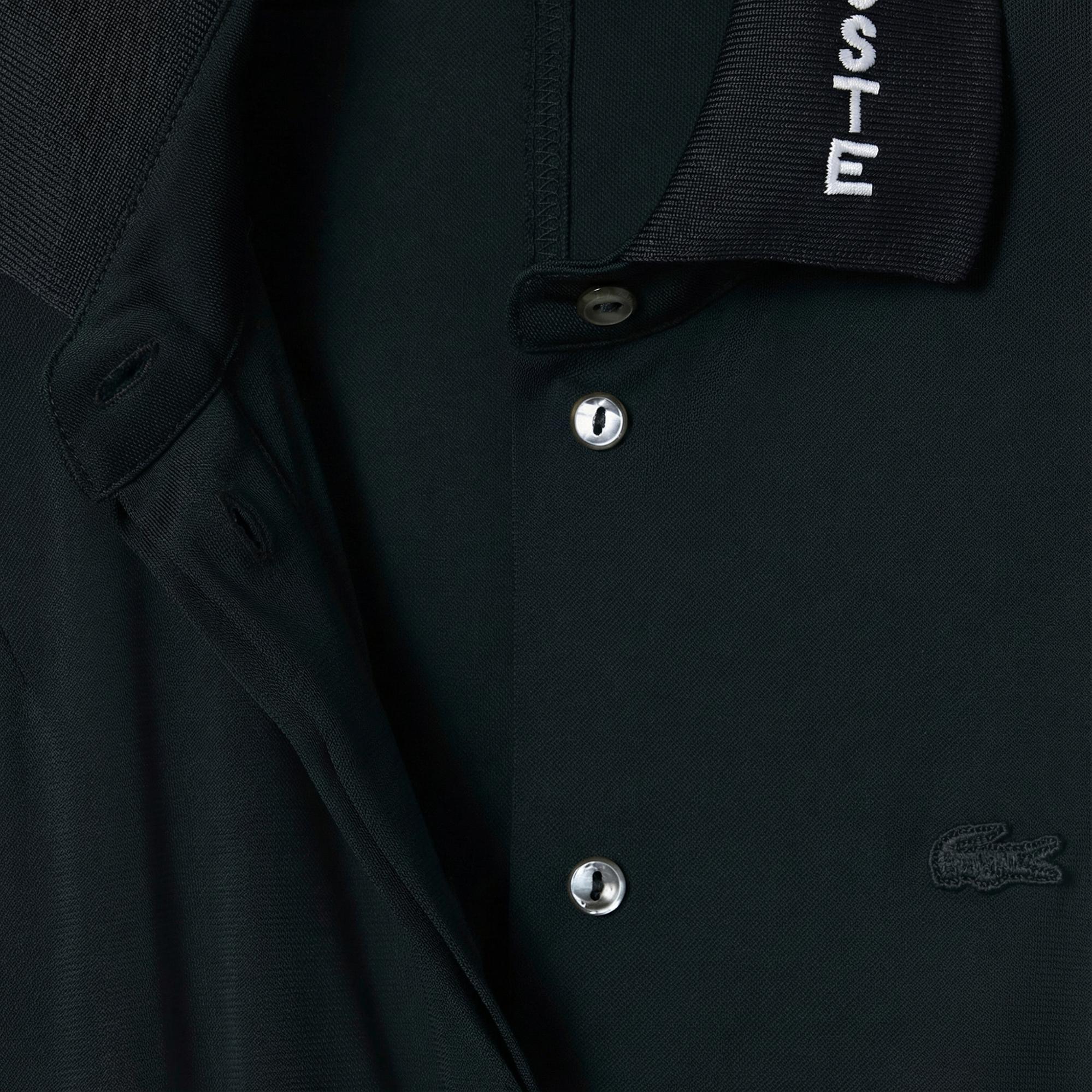 Lacoste Runway Kadın Polo Yaka Koyu Yeşil Elbise