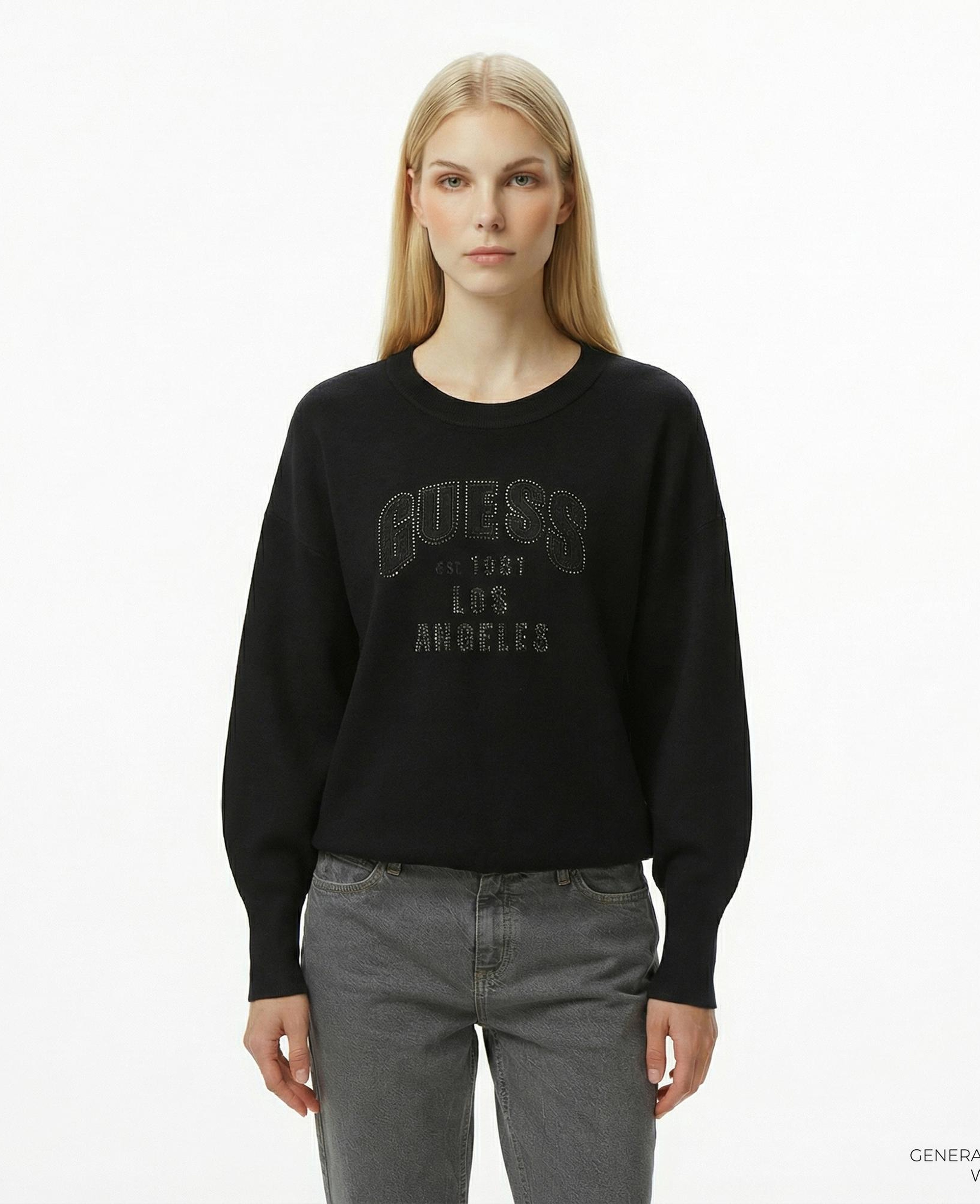 Guess Leighton Kadın Siyah Sweatshirt