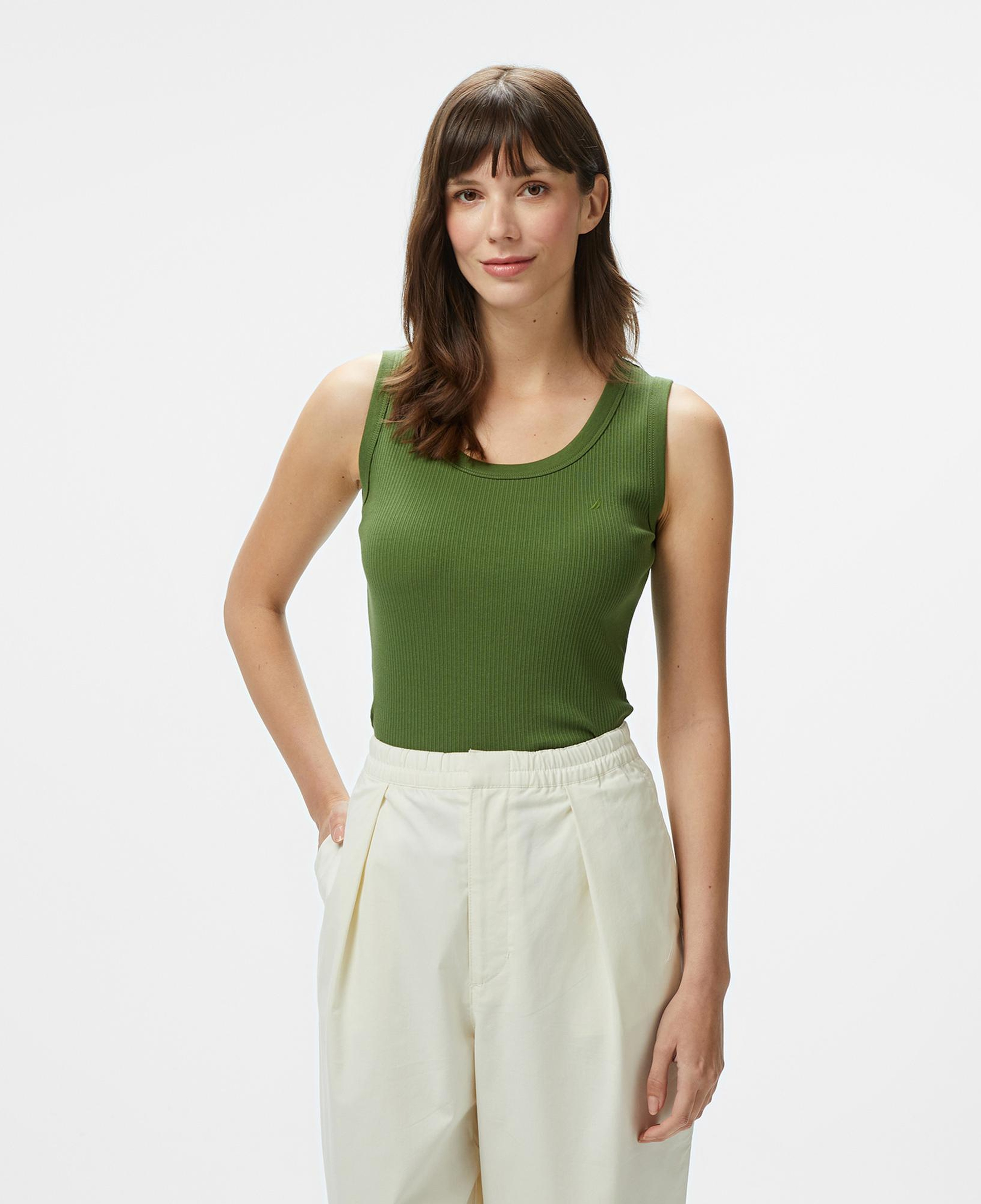 Nautica Kadın Yeşil Slim Fit T-Shirt