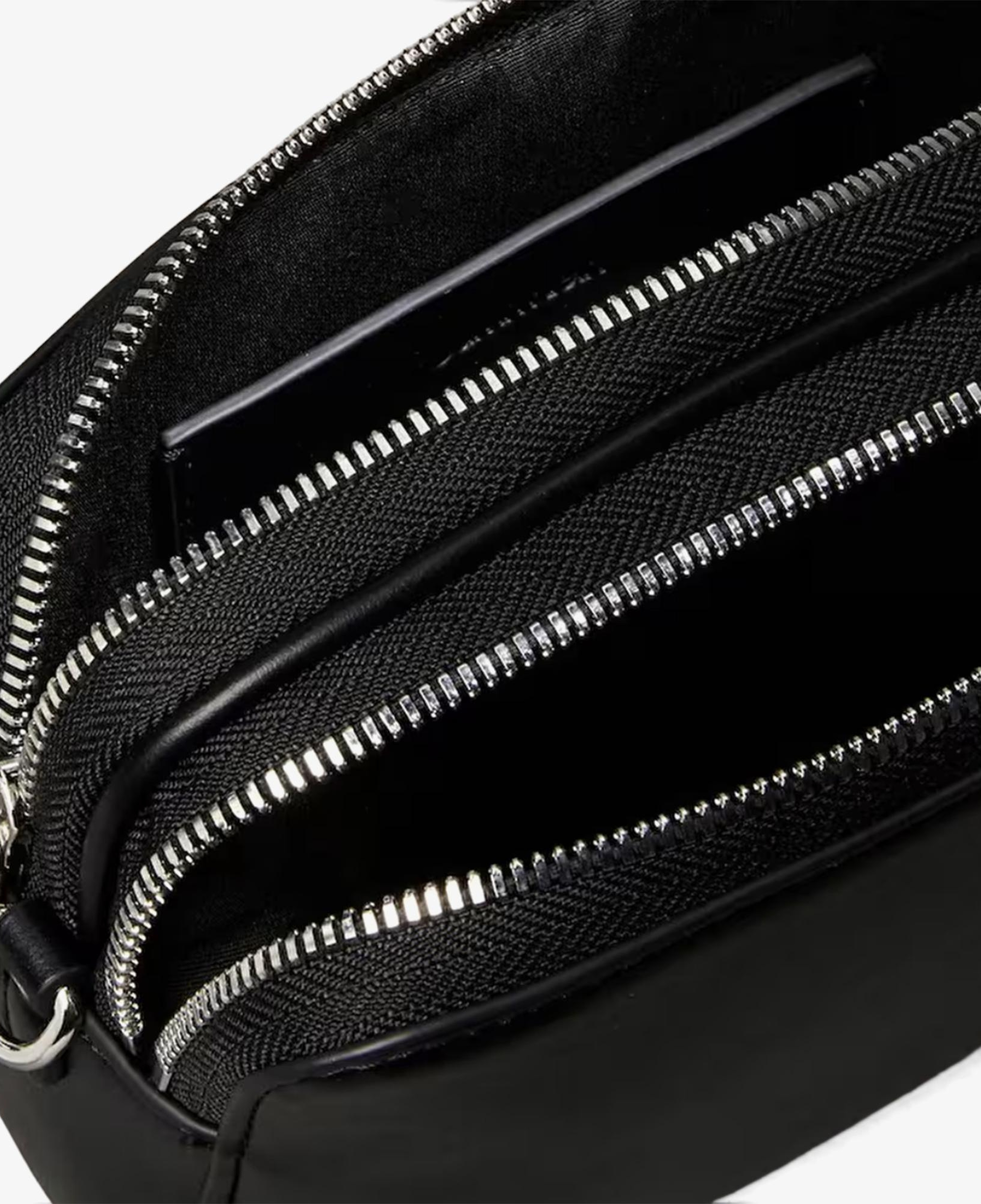 Calvin Klein Webbing Double Strap Camera Kadın Siyah Çapraz Çanta