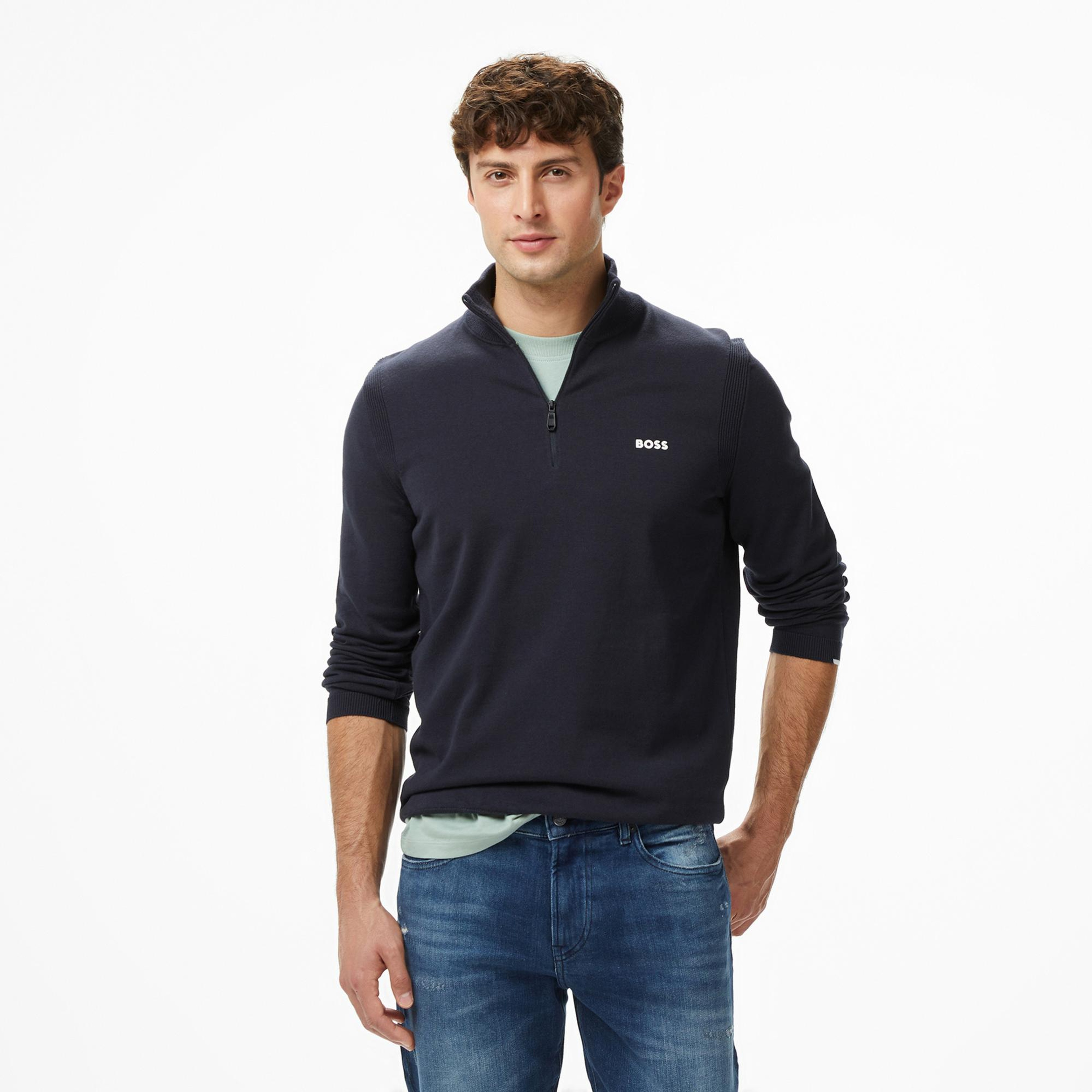 Boss Ever-X Erkek Lacivert Triko