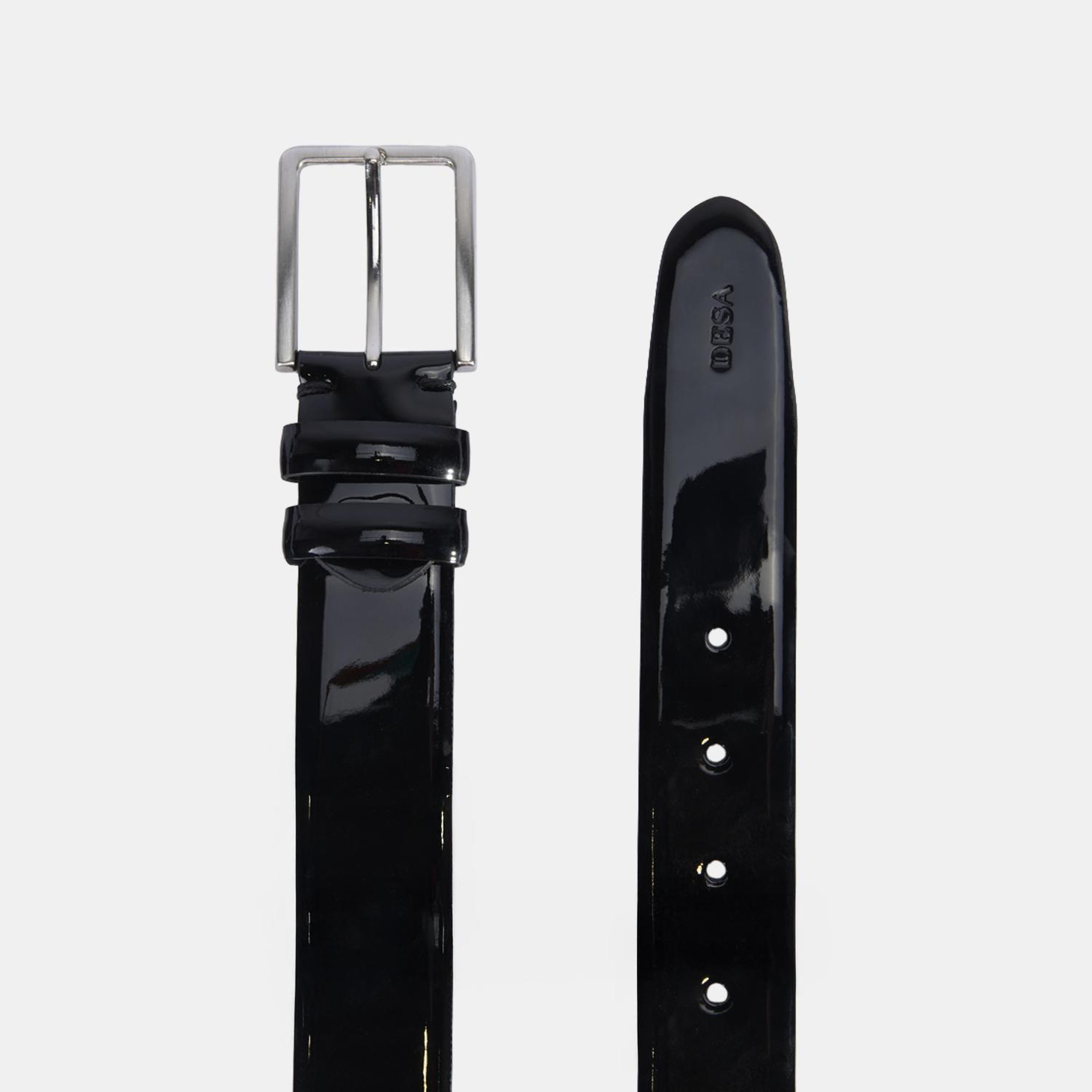 Erkek Siyah Rugan Deri Klasik Kemer