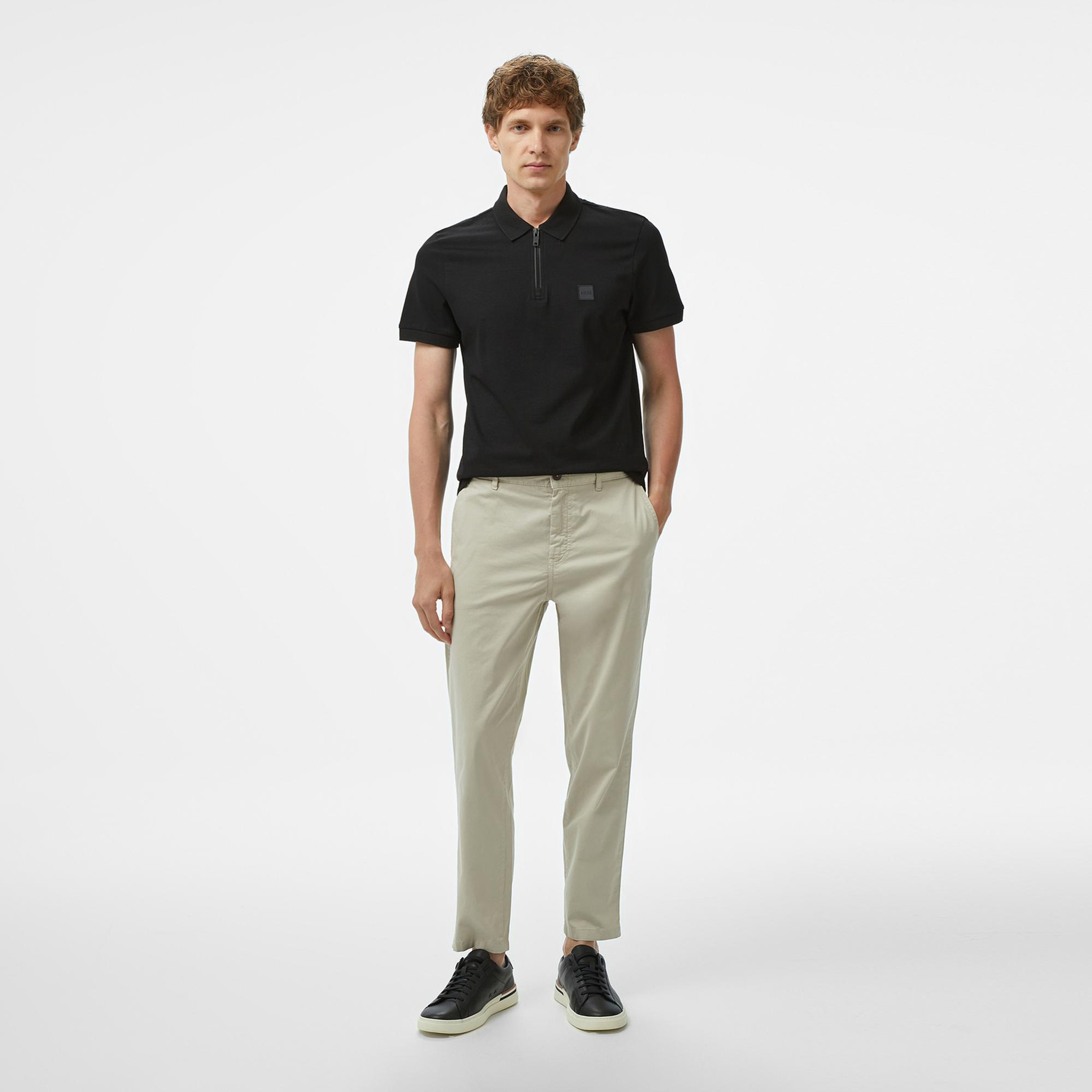 Boss Passerzip Erkek Siyah Polo