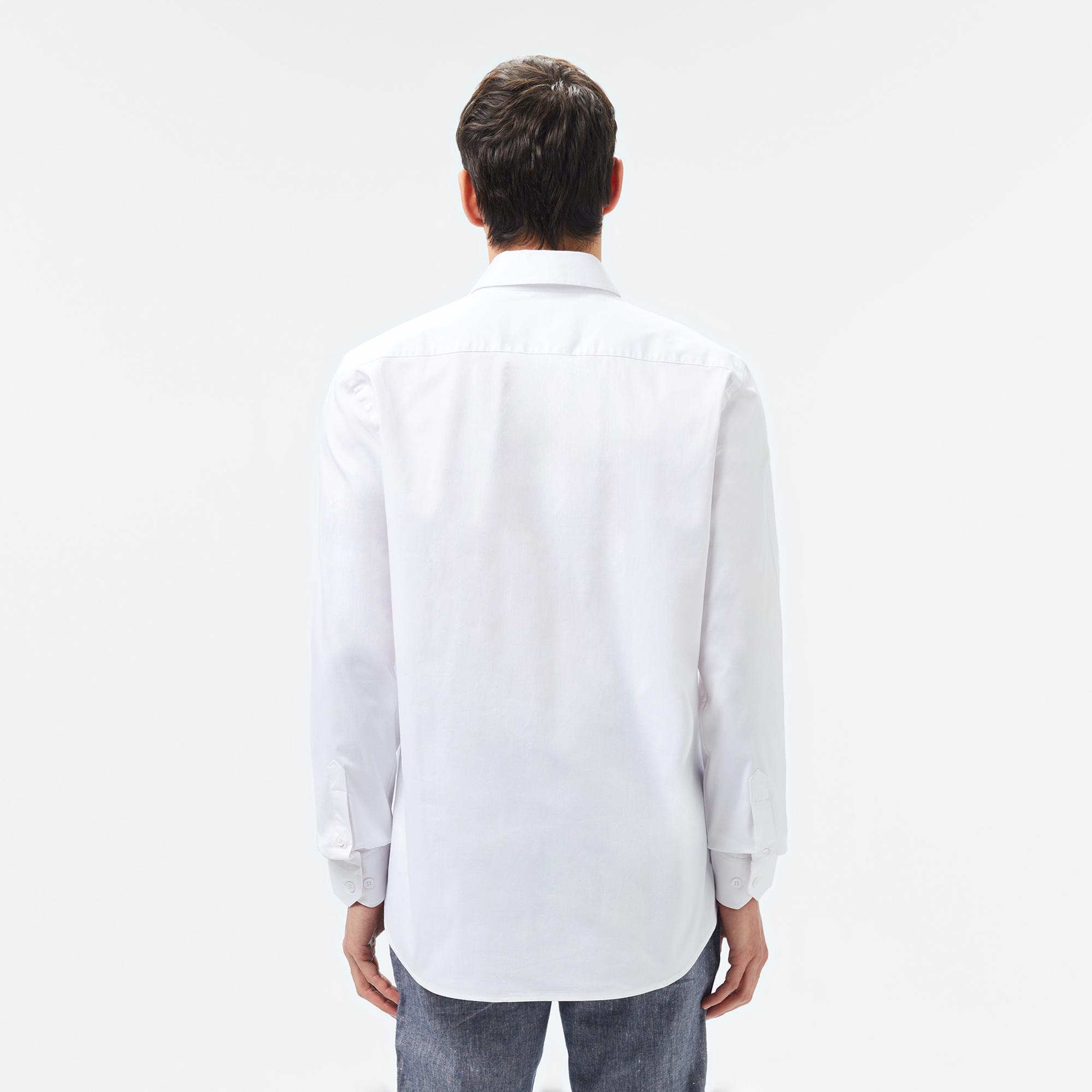 Lacoste Erkek Slim Fit Beyaz Gömlek