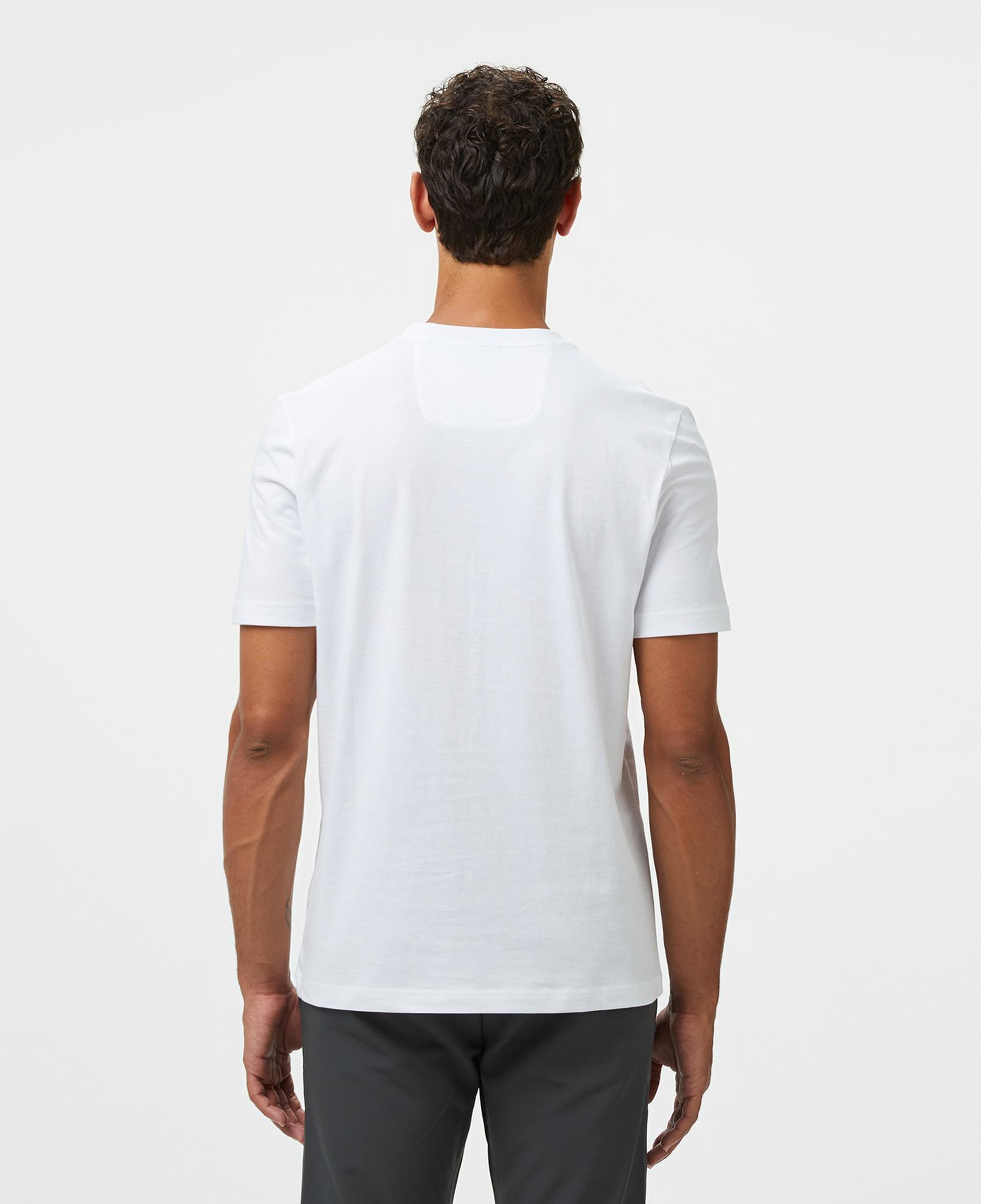 Boss Tape Logo Erkek Beyaz T-Shirt