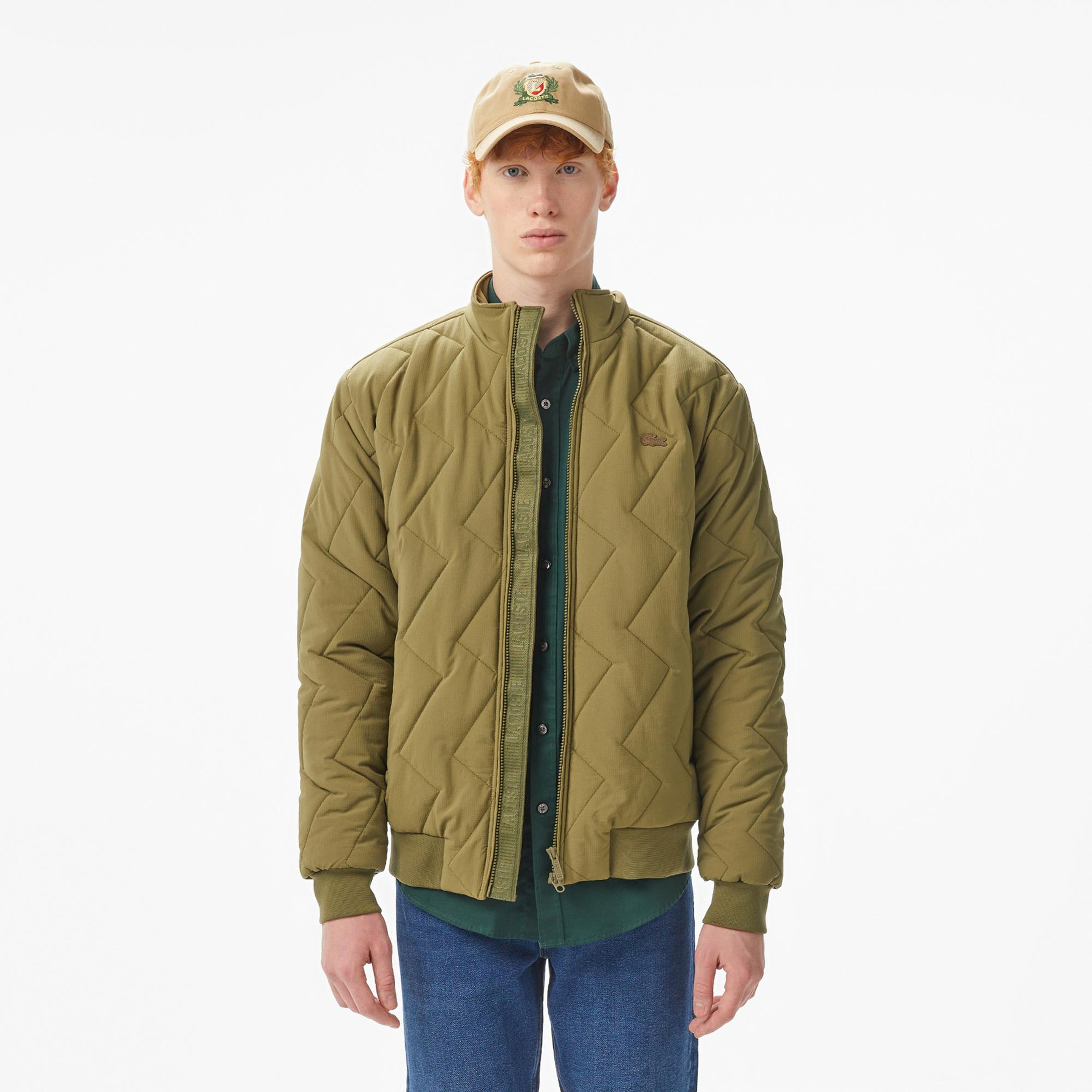 Lacoste Erkek Dik Yaka Kapitone Haki Mont