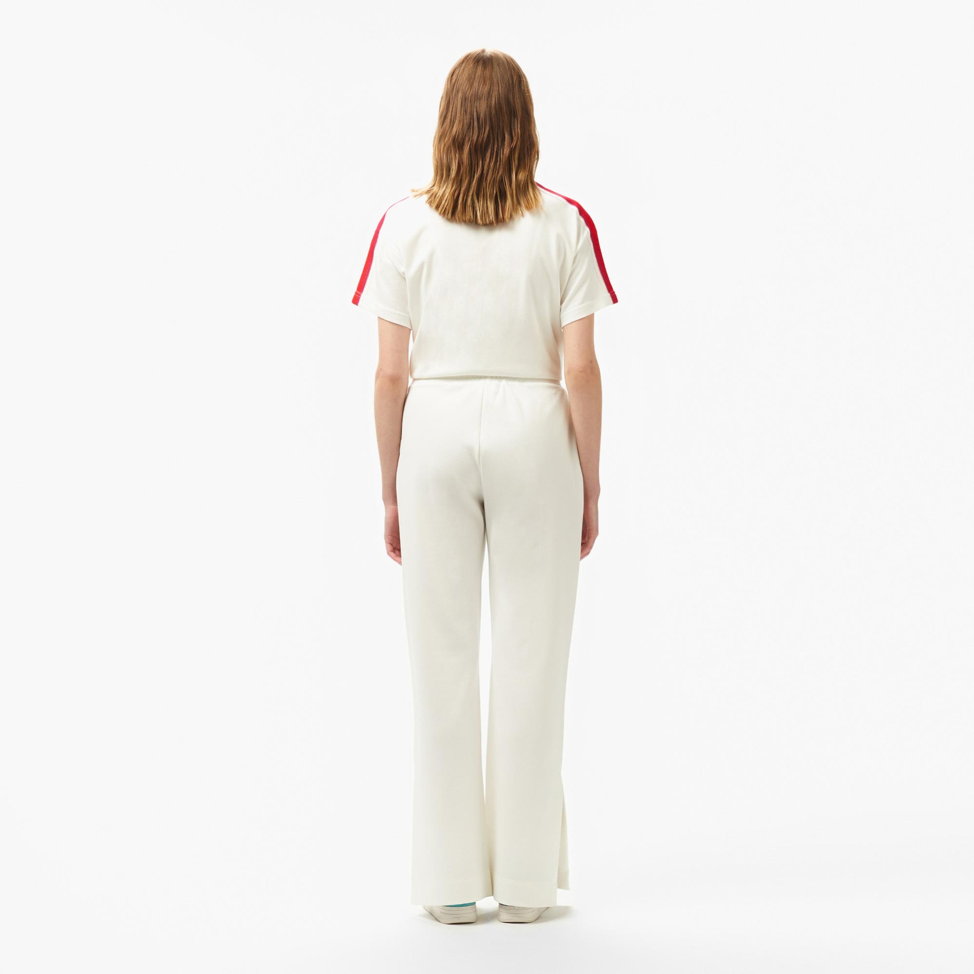 Lacoste Kadın Relaxed Fit Beyaz Pantolon