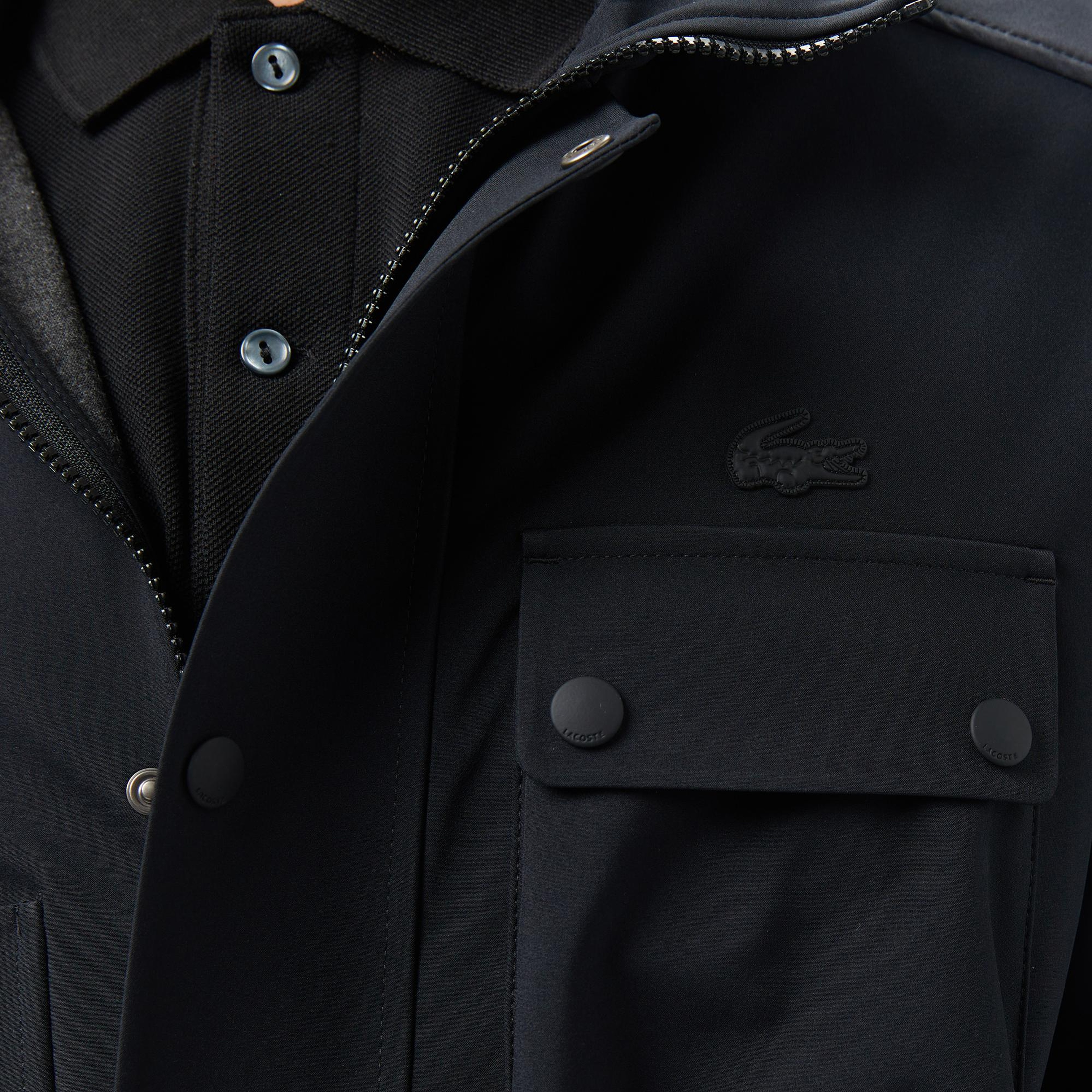 Lacoste Erkek Kapüşonlu Siyah Mont