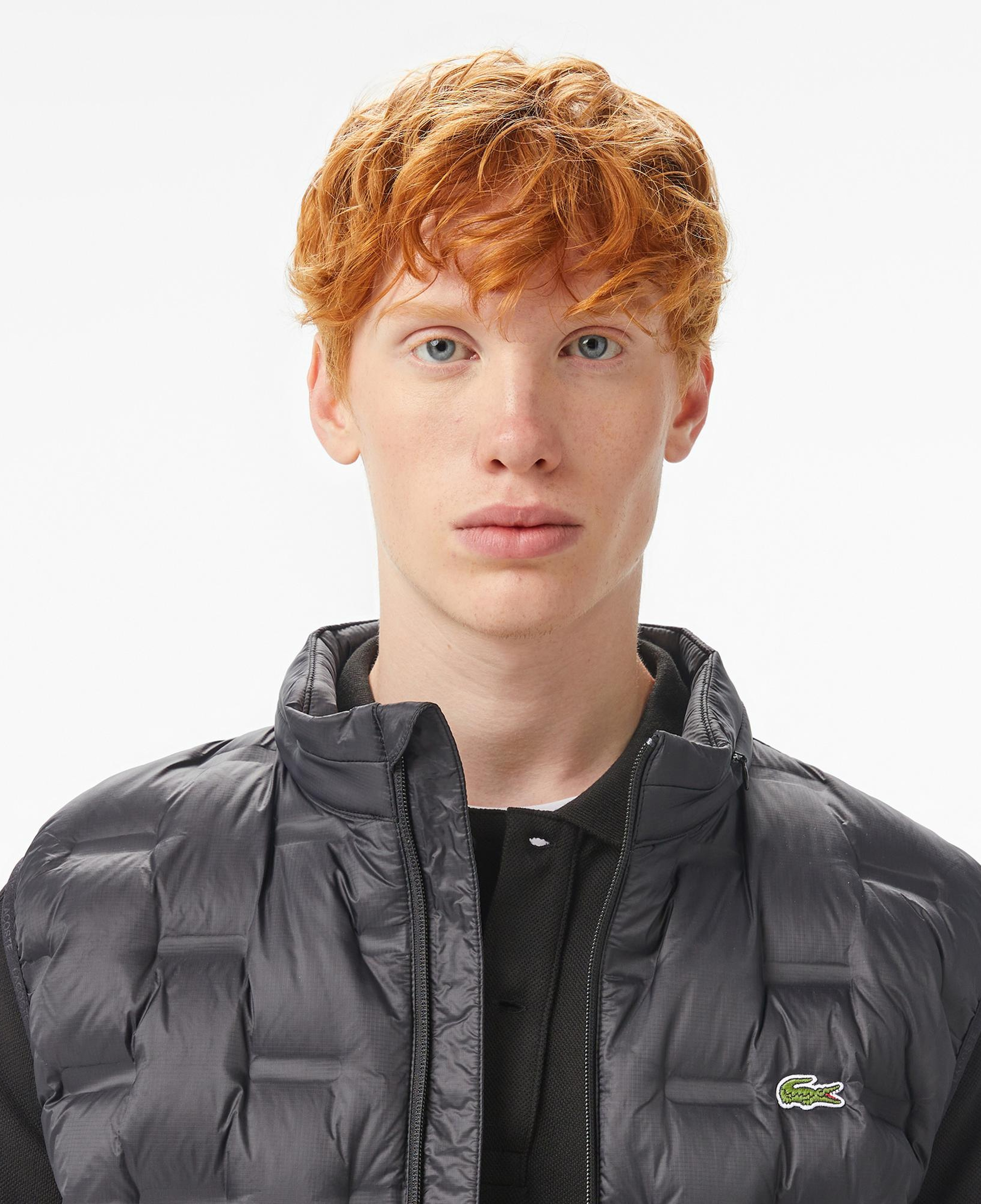 Lacoste Erkek Dik Yaka Kapitone Siyah Yelek