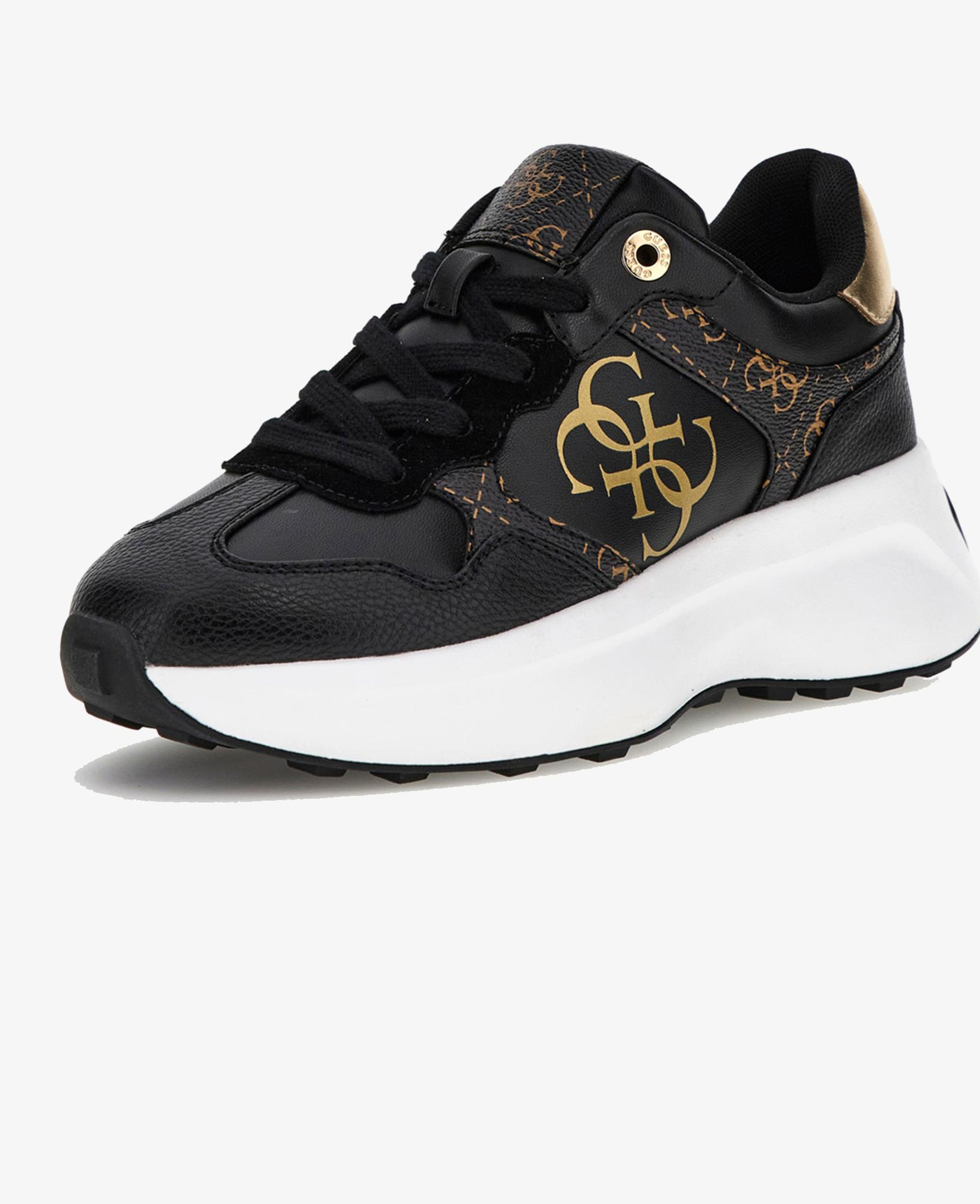 Guess Luckei Logo Kadın Siyah Sneaker