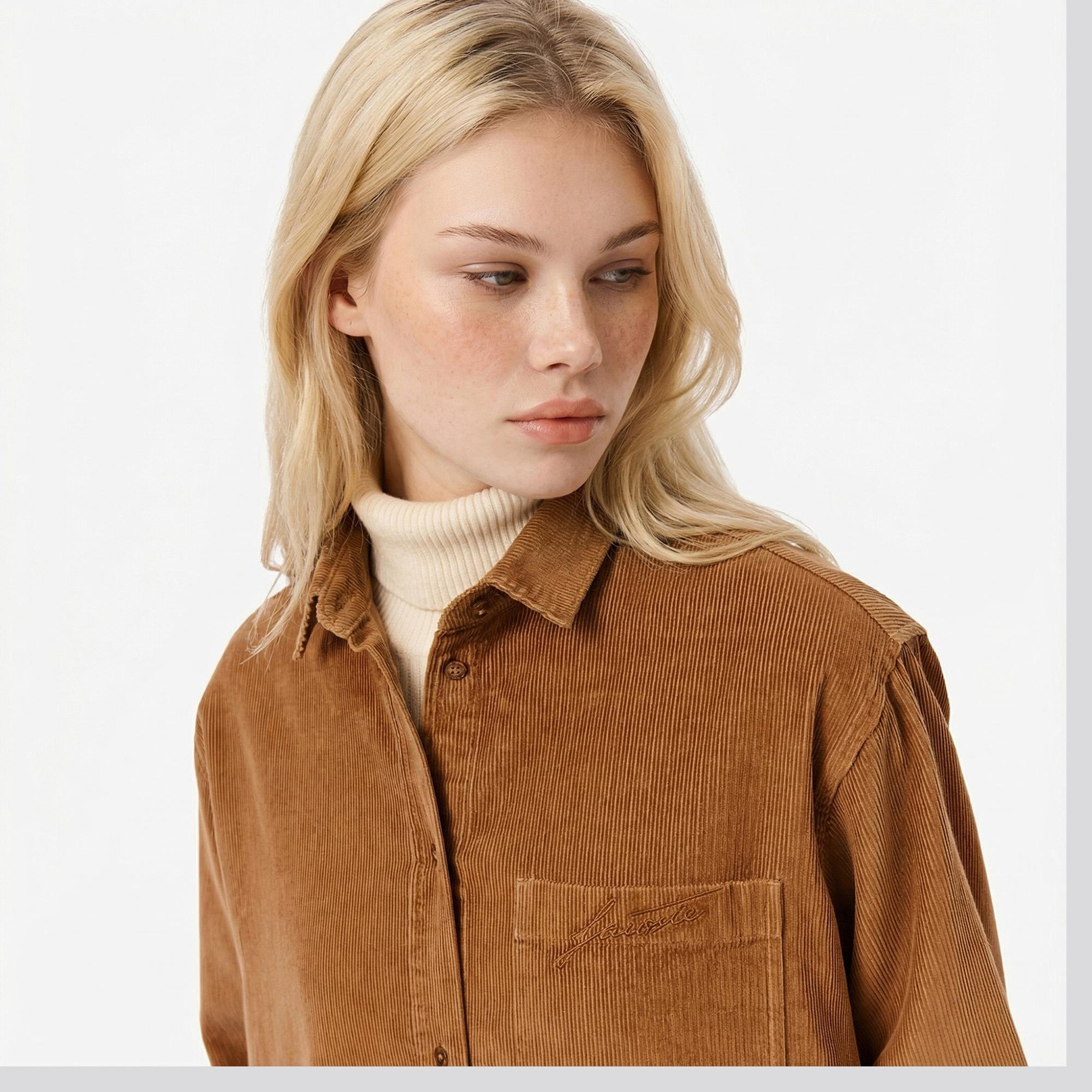 Lacoste Kadın Oversize Fit Kahverengi Gömlek