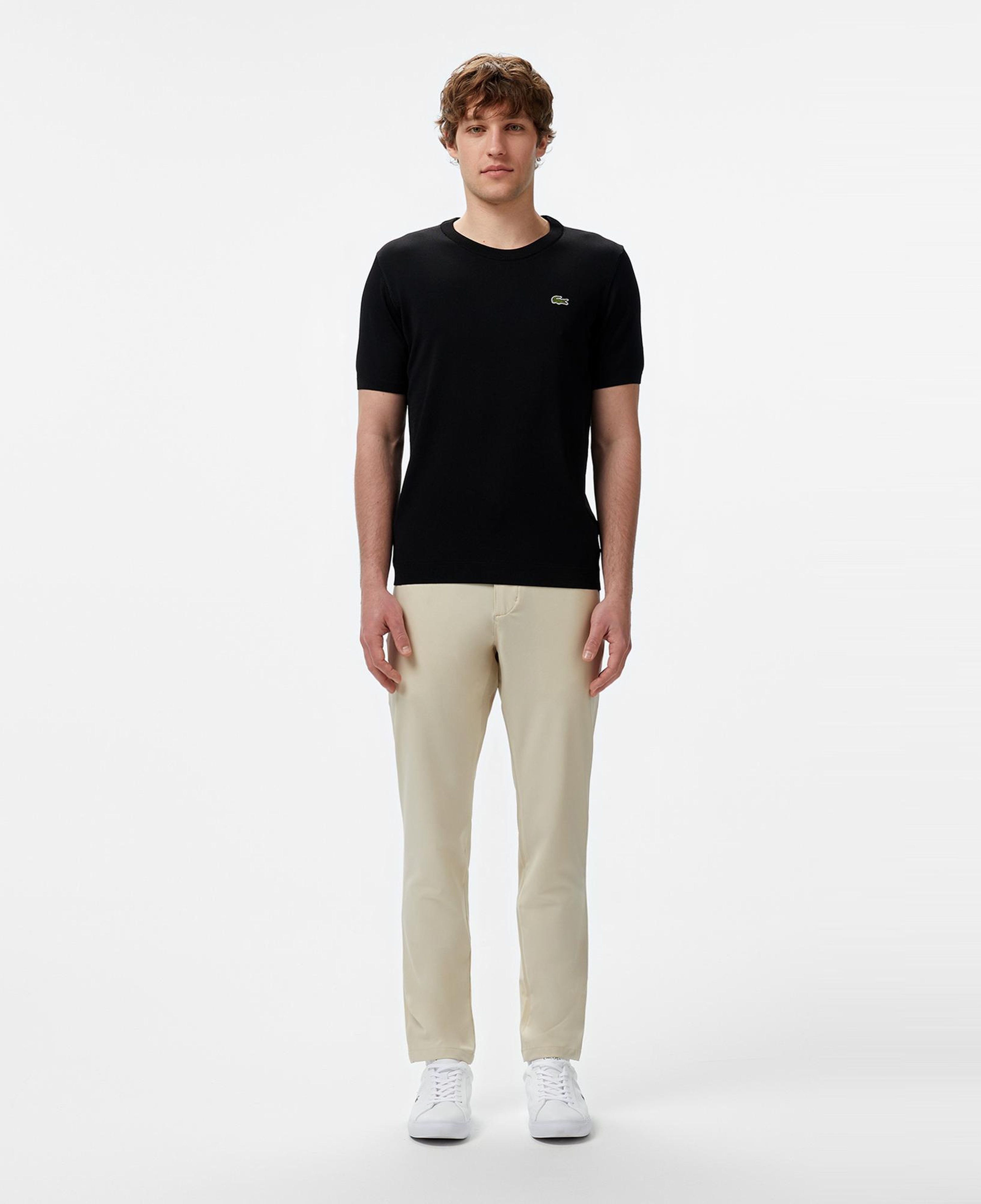 Lacoste Erkek Regular Fit Kısa Kollu Bisiklet Yaka Siyah Triko