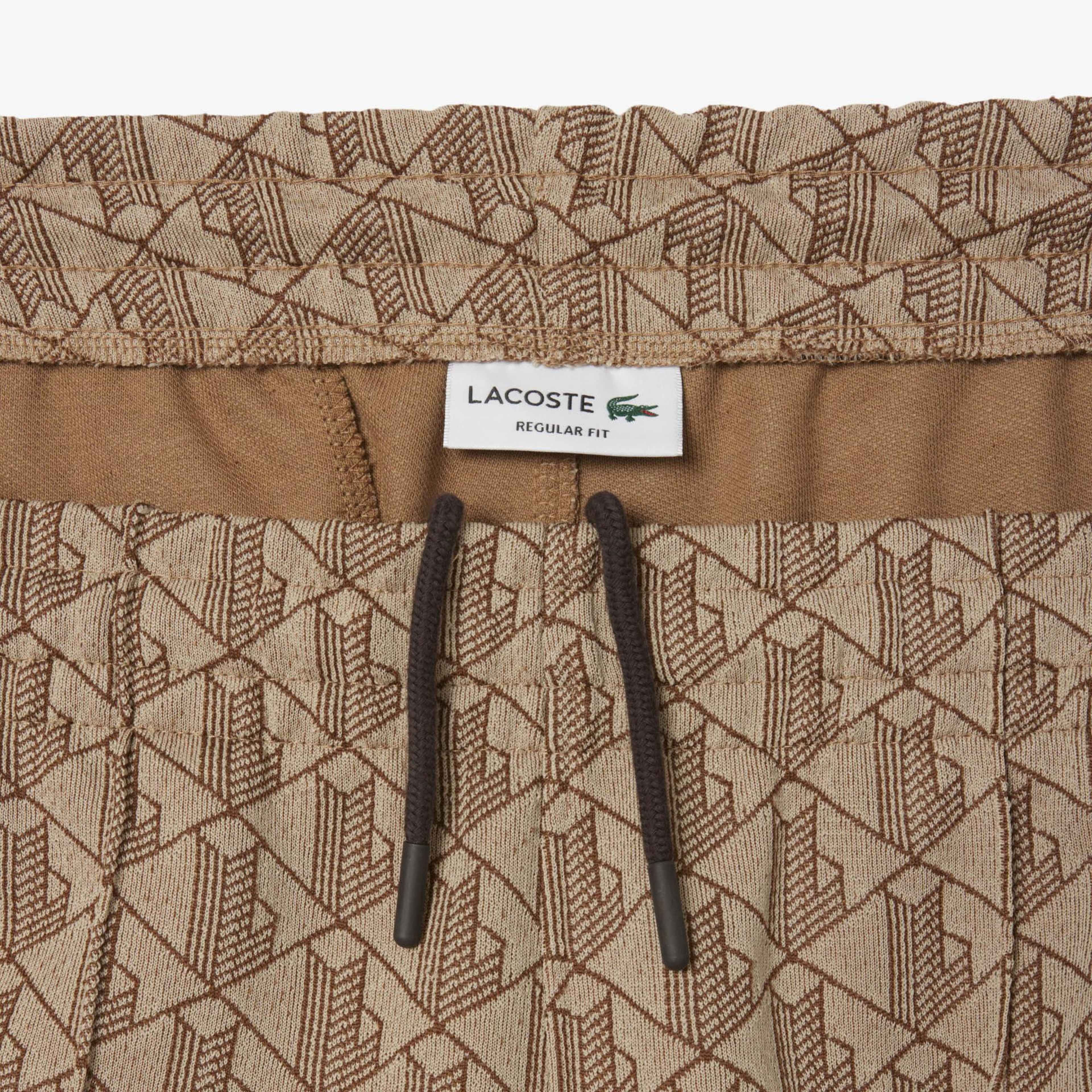 Lacoste Paris Erkek Regular Fit Monogram Açık Kahverengi Eşofman Altı