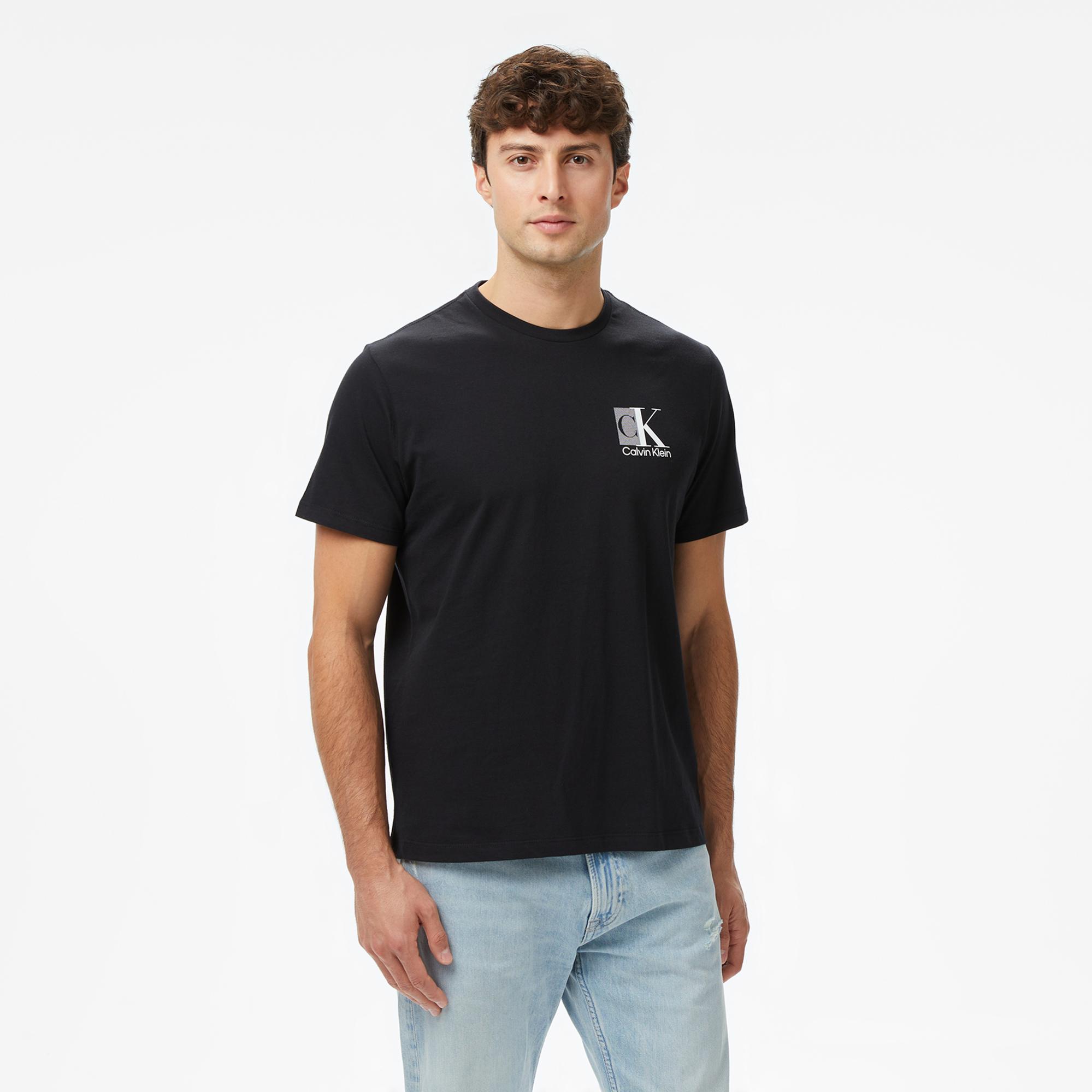 Calvin Klein Abstract Graphic Erkek Siyah T-Shirt